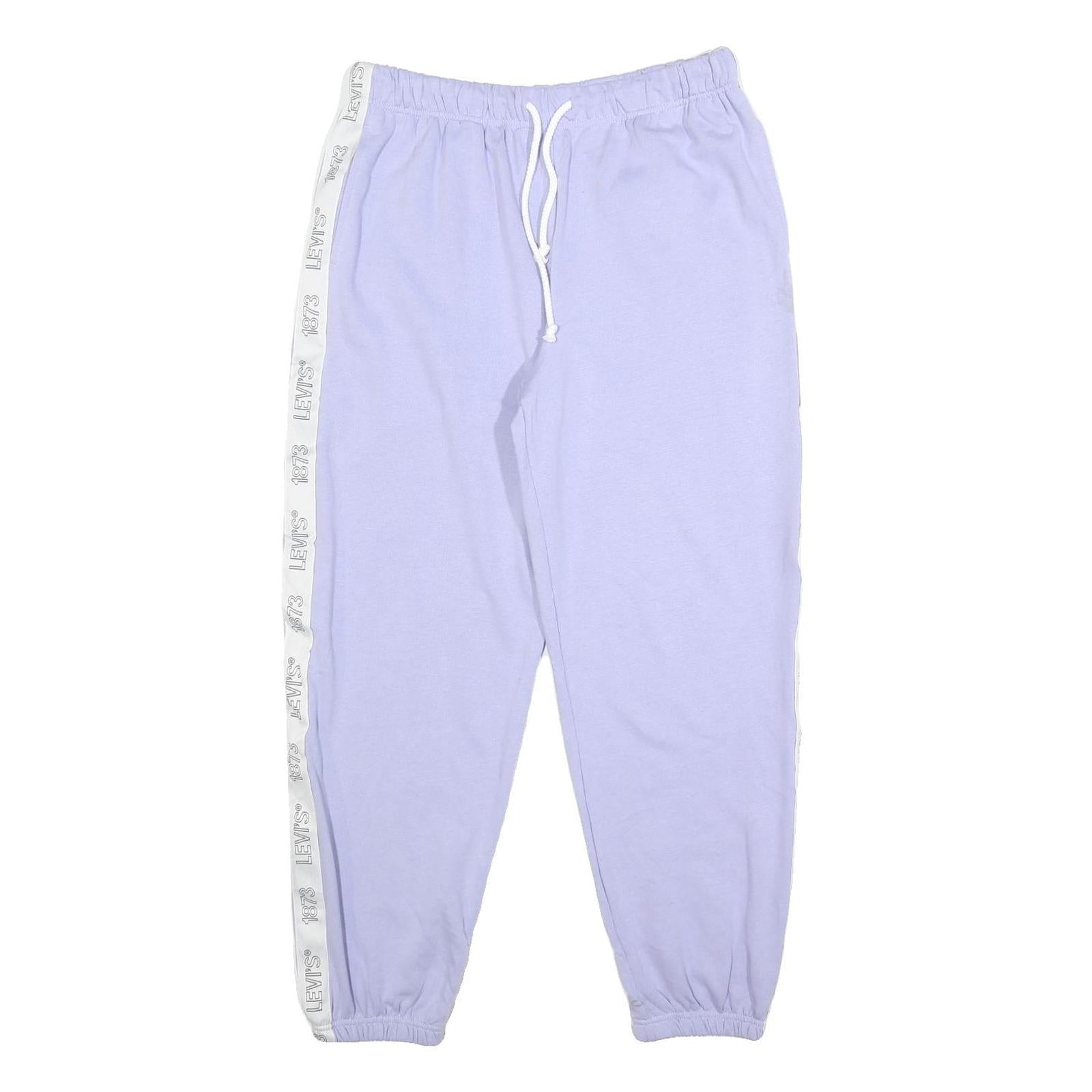 LEVI'S Womens Joggers Purple & White Logo Tape Slim Tapered M W30 L26 Refurbished - N/A refurbished available on Cerqular