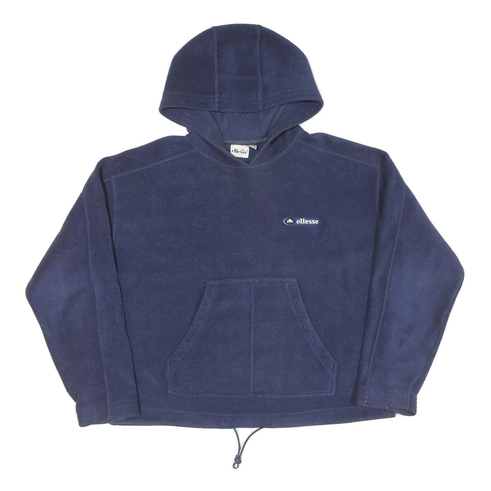 ELLESSE Womens Navy Blue Hoodie UK 14 Cotton Pullover Casual Sportswear Refurbished - N/A refurbished available on Cerqular