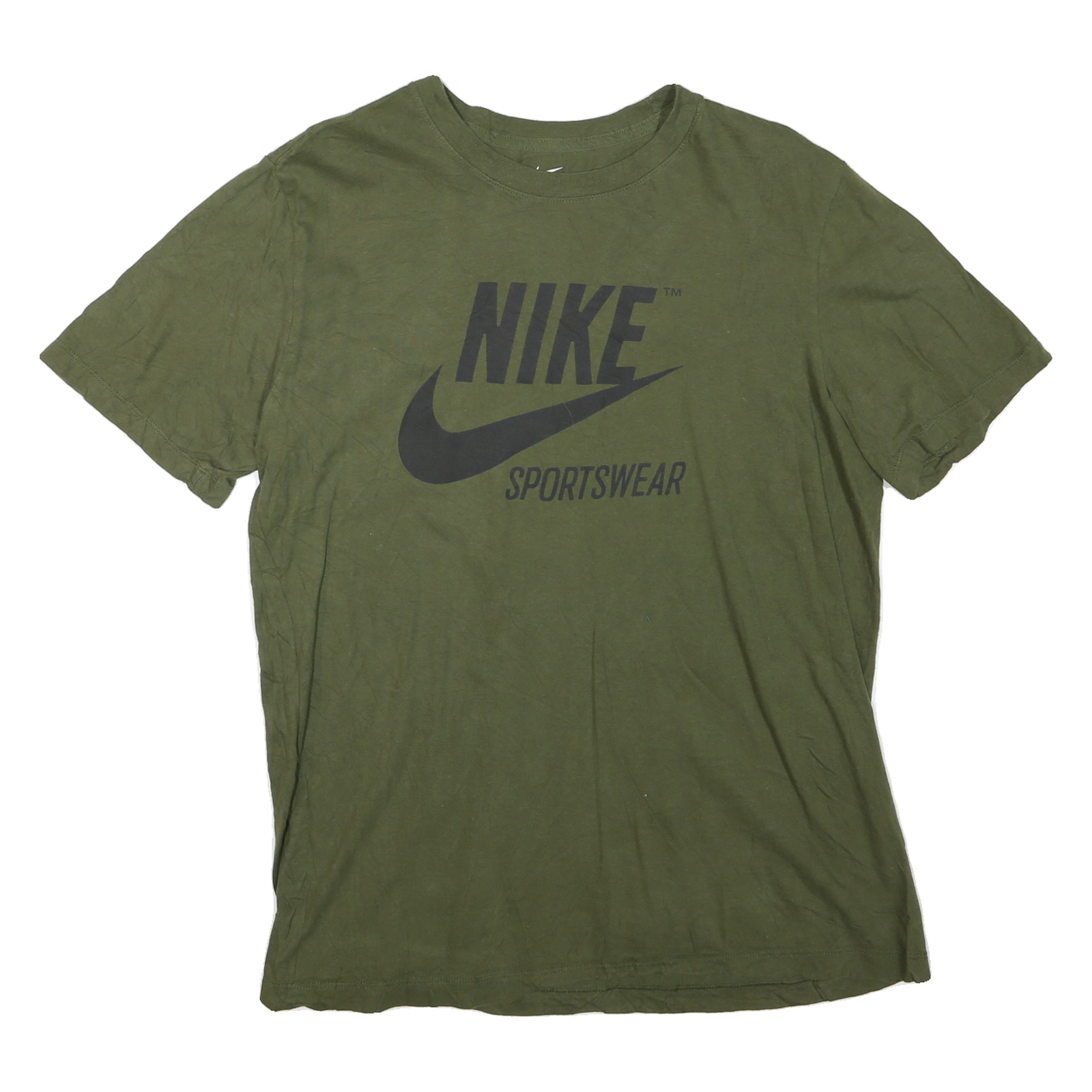 NIKE Mens Green Crew Neck Short Sleeve Graphic T-Shirt M Sportswear Cotton Blend Refurbished - N/A refurbished available on Cerqular