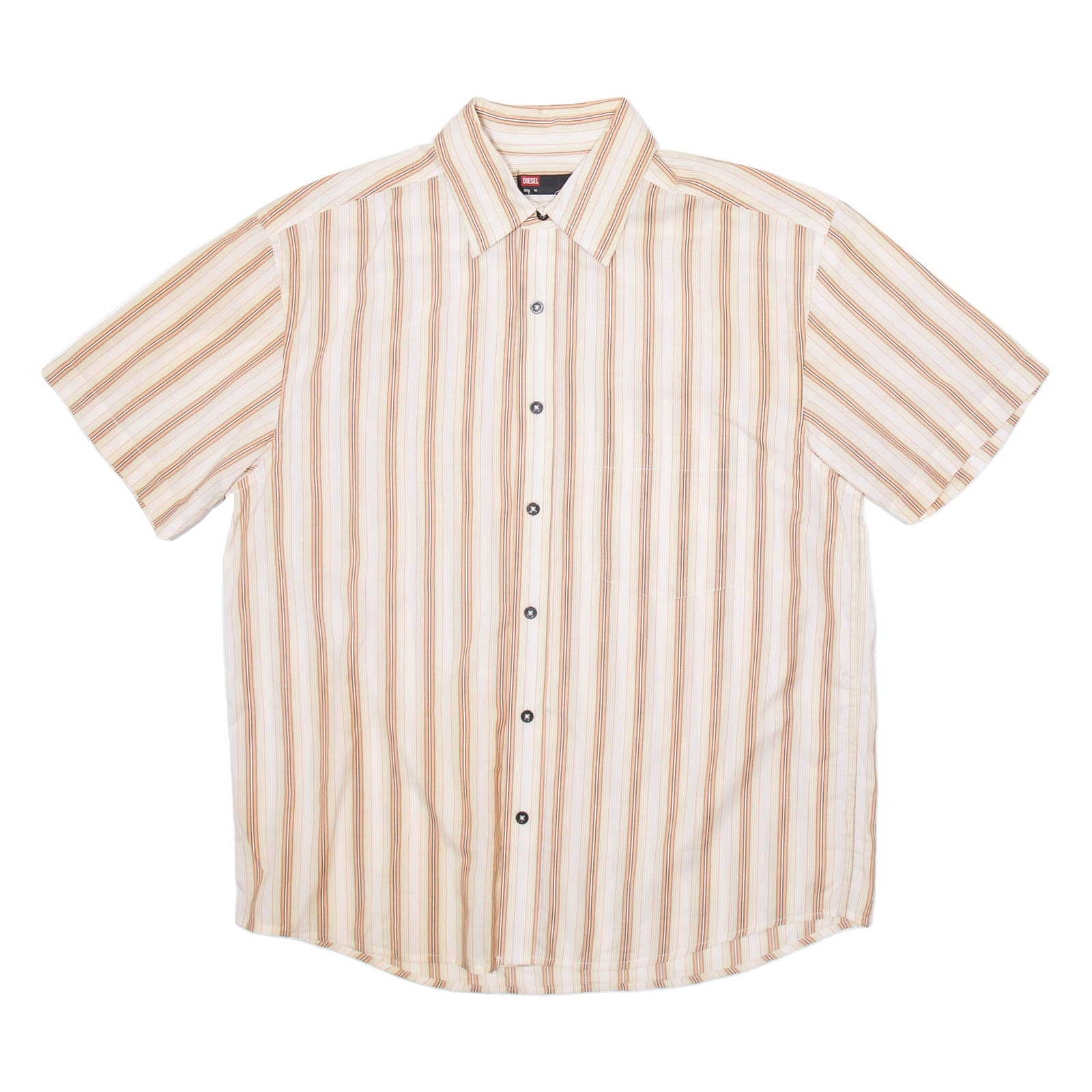 DIESEL Mens Shirt Pink Striped M Refurbished - N/A refurbished available on Cerqular