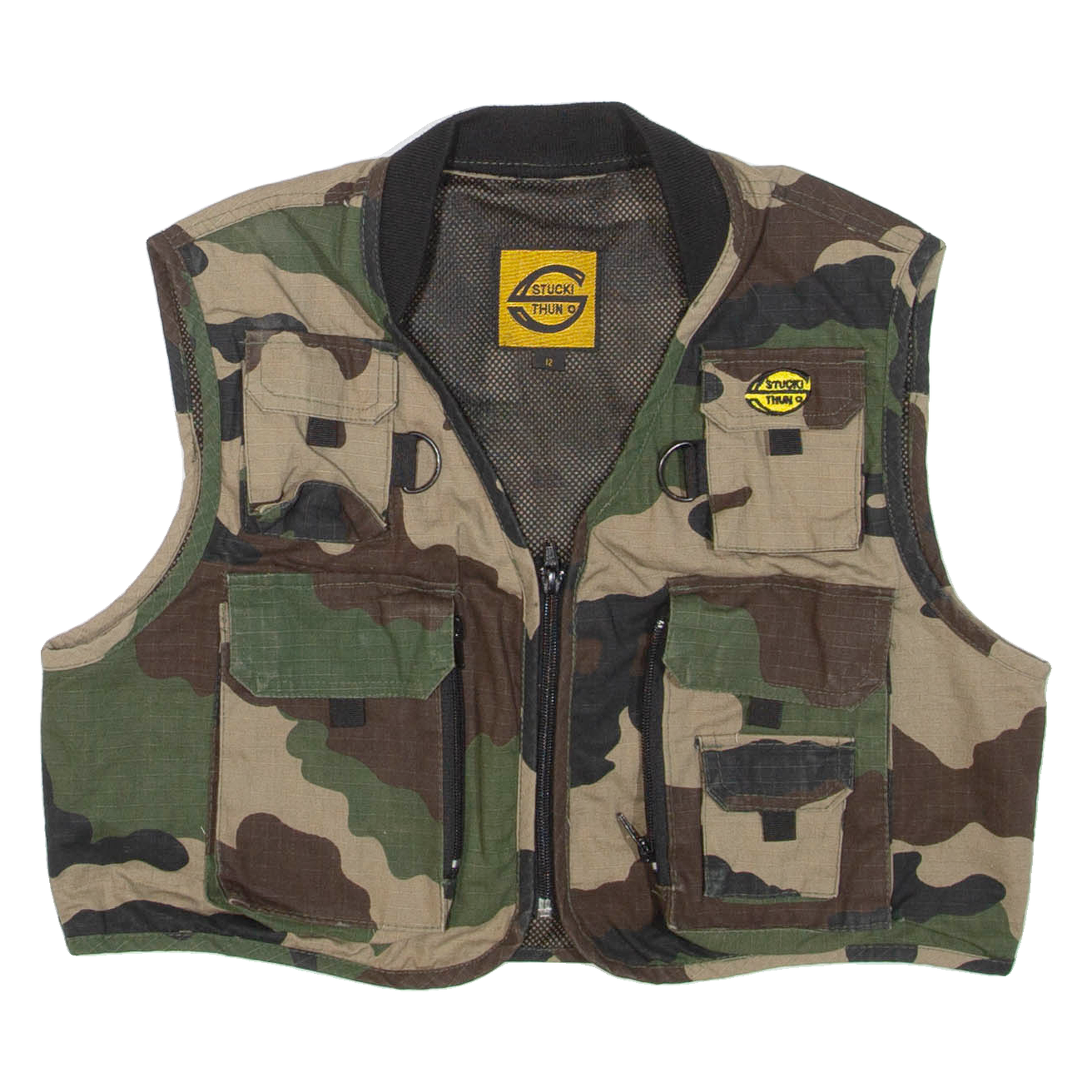Cropped Utility Womens Military Gilet Green Camouflage L Refurbished - N/A refurbished available on Cerqular