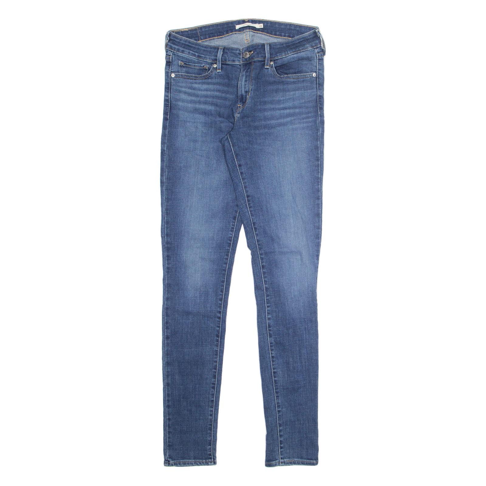 LEVI'S 711 Womens Jeans Blue Slim Skinny Stone Wash W26 L32 Refurbished - N/A refurbished available on Cerqular