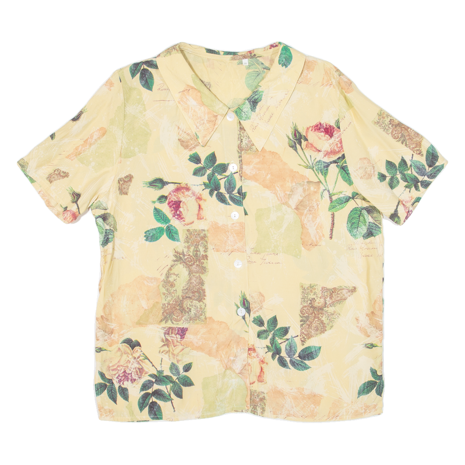 Womens Shirt Beige Crazy Pattern M Refurbished - N/A refurbished available on Cerqular