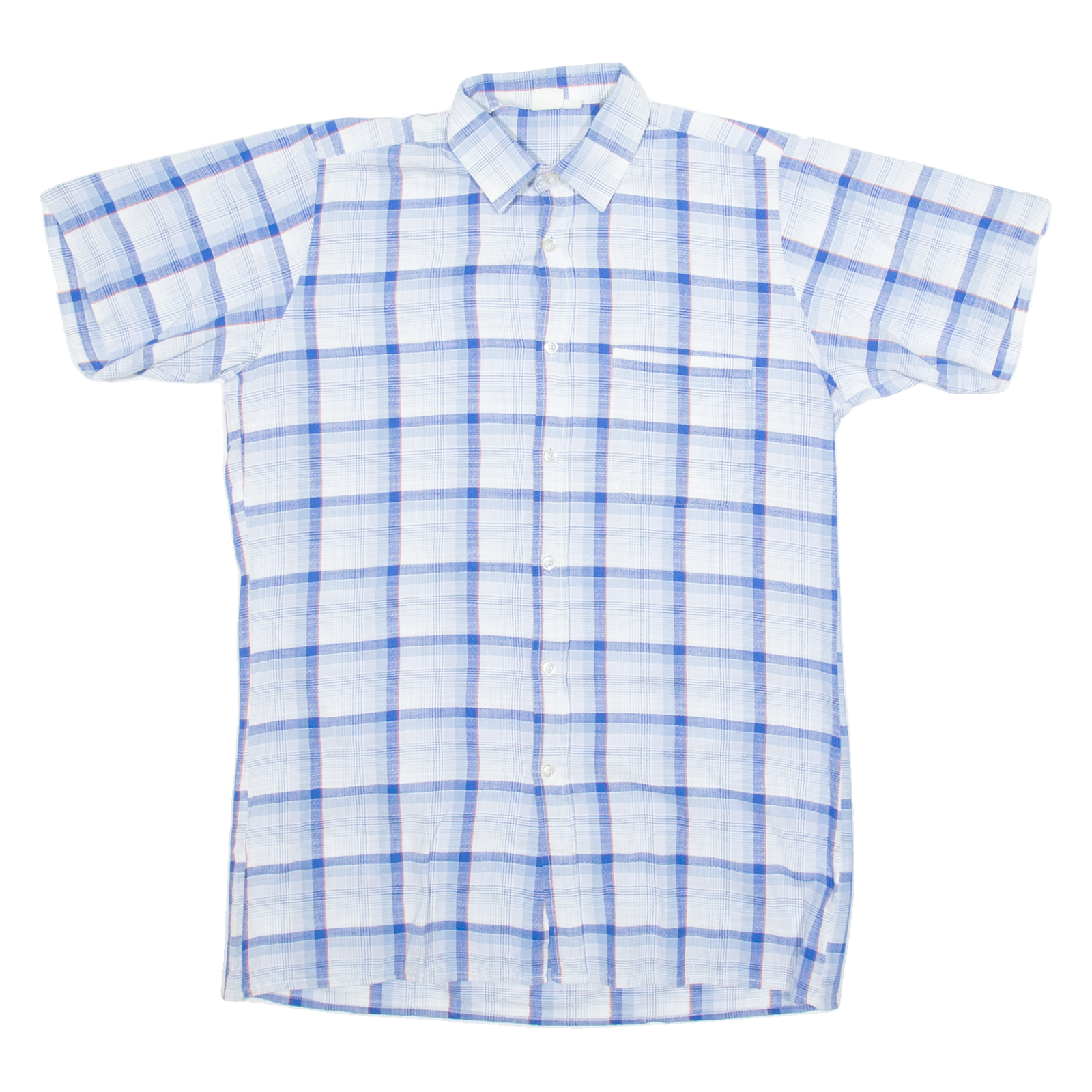 SAN MARCO Mens Shirt Blue Check M Refurbished - N/A refurbished available on Cerqular