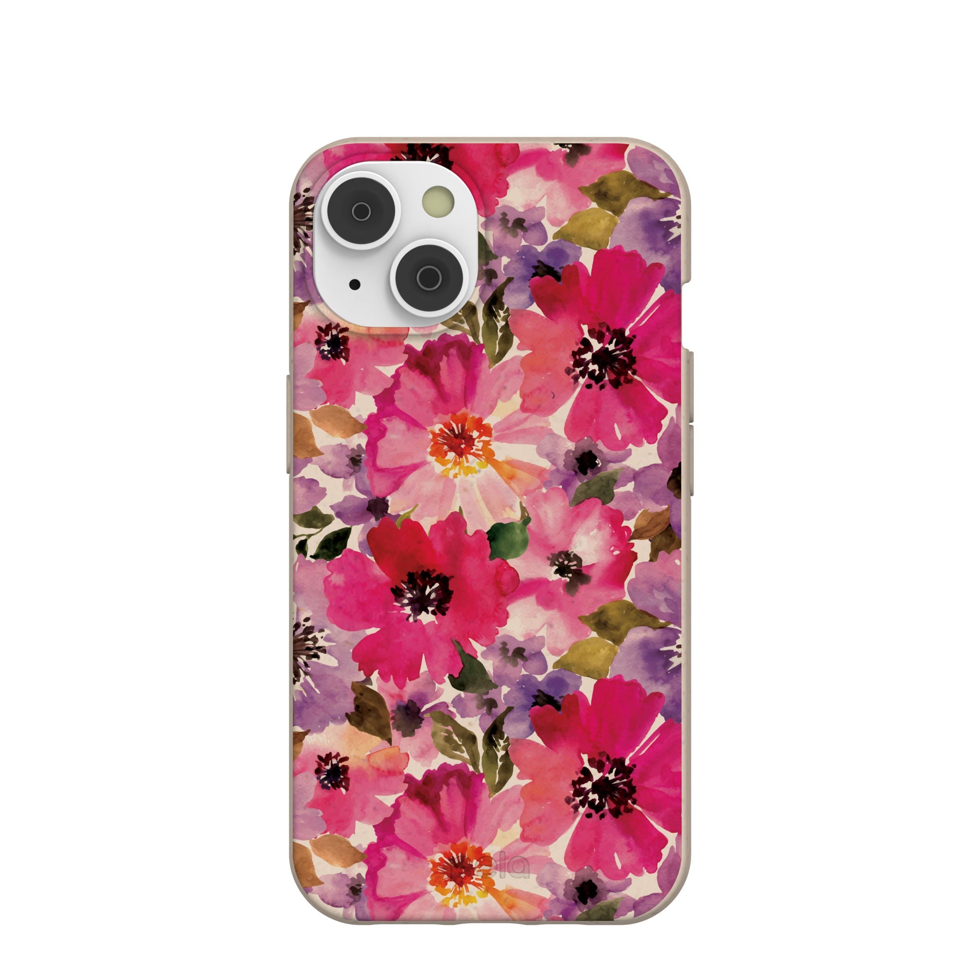 Seashell Painted Petals iPhone 14/16e Case Refurbished - Pela Case refurbished available on Cerqular