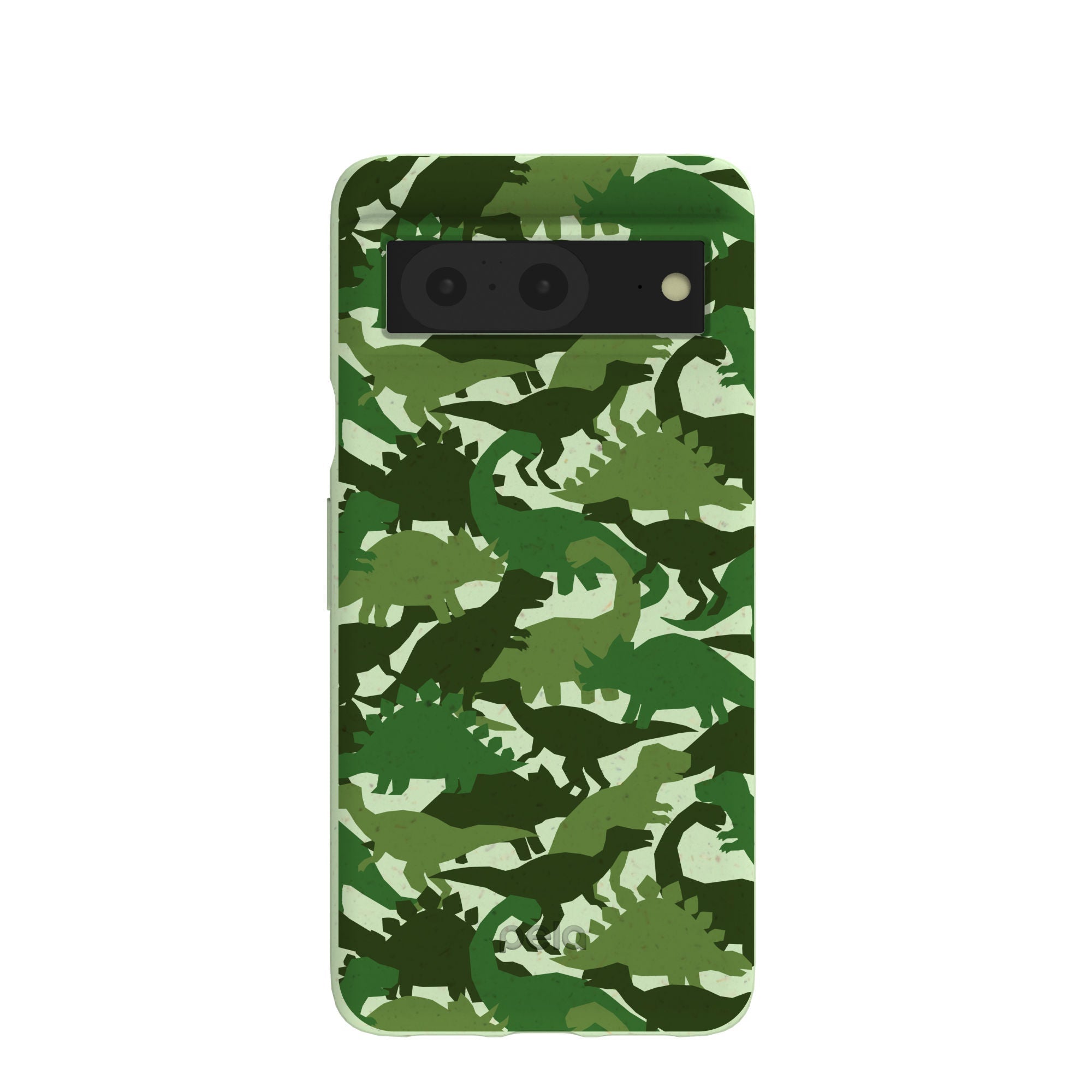 Sage Green Dino Camo Google Pixel 8 Case Refurbished - Pela Case refurbished available on Cerqular