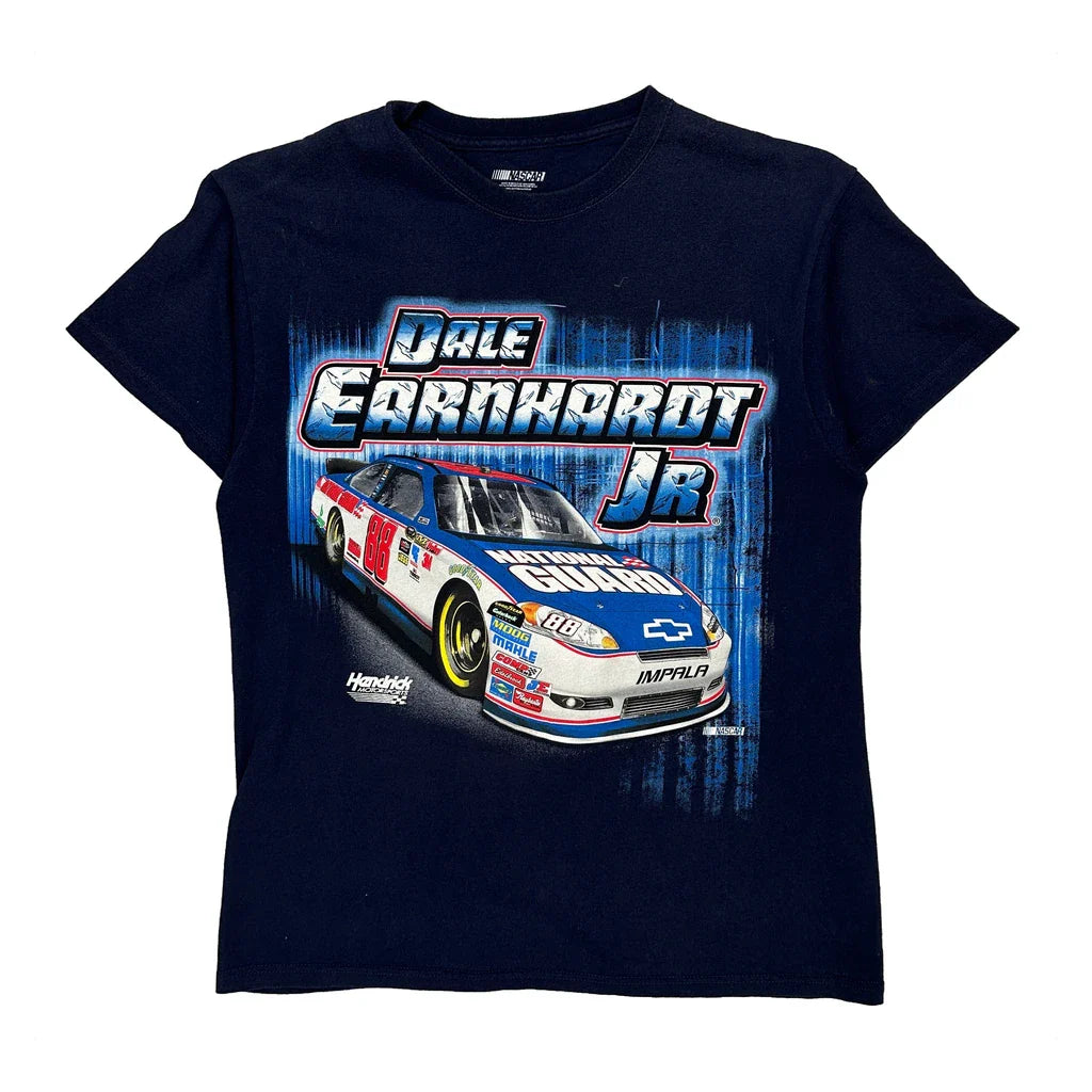 Dale Earnhardt Jr. Nascar Nascar T-Shirt - Large Navy Cotton Refurbished - Thrifted (note: this is a term often used to describe second- refurbished available on Cerqular