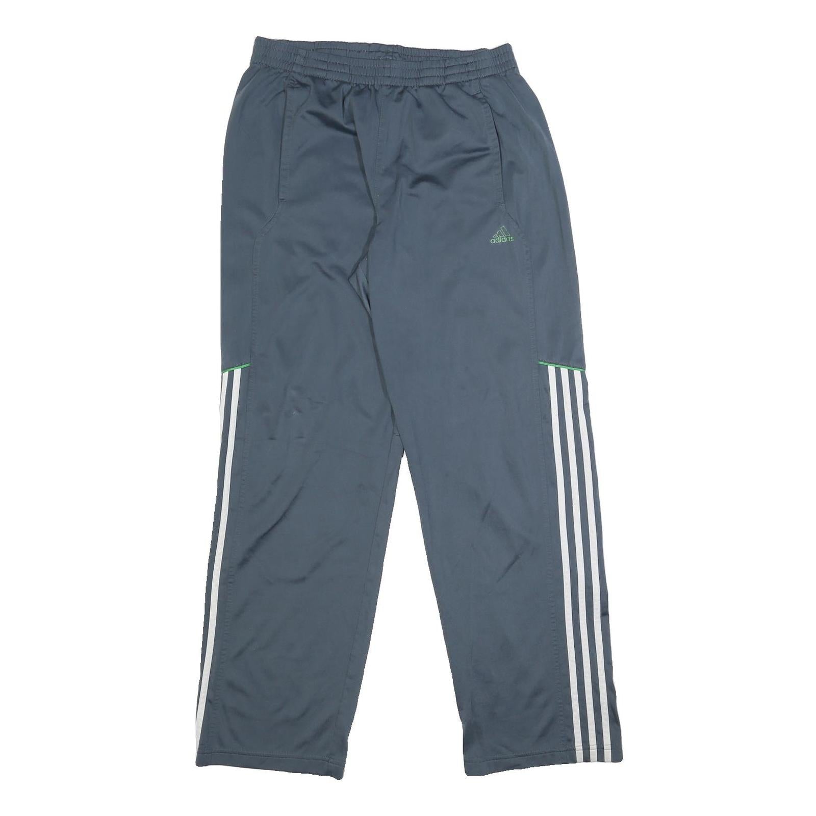 ADIDAS Mens Joggers Blue White Green M W28 L30 Polyester Sportswear Refurbished - N/A refurbished available on Cerqular