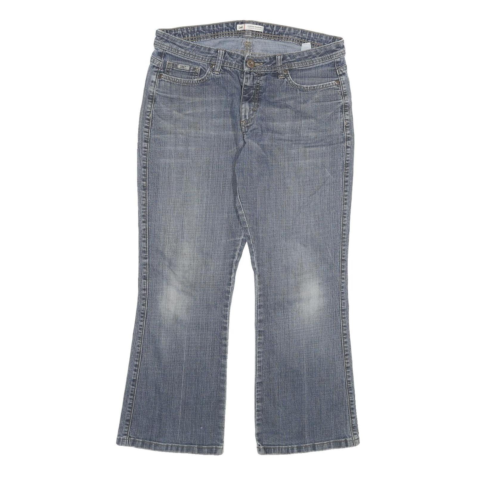 LEE Womens Regular Fit Blue Denim Straight Jeans W32 L26 Classic Cotton Blend Refurbished - N/A refurbished available on Cerqular