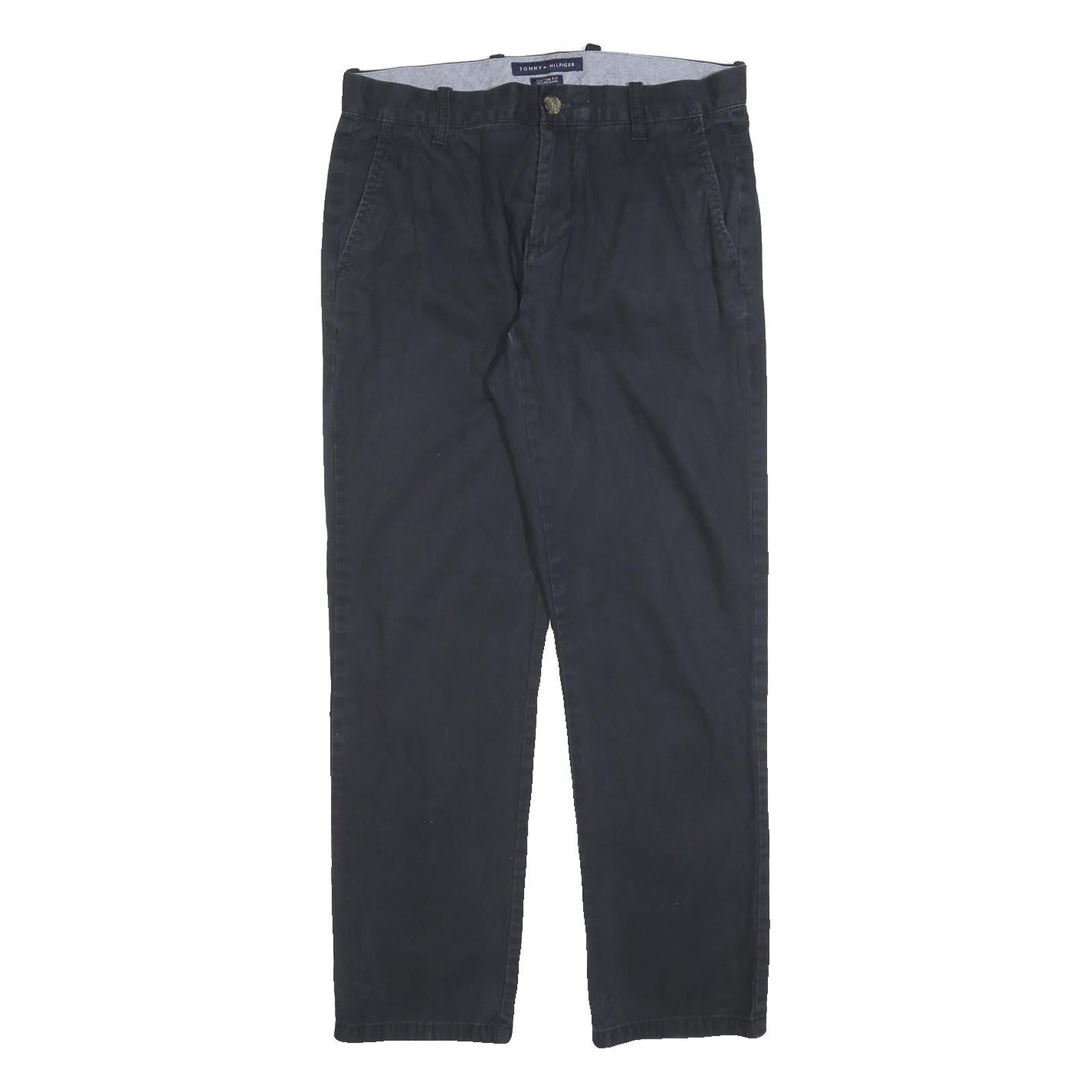 Buy TOMMY HILFIGER Mens Cotton Blend Navy Blue Regular Fit Straight Trousers W30 L30 Refurbished - $41.59 TOMMY HILFIGER Mens Cotton Blend Navy Blue Regular Fit Straight Trousers W30 L30 Refurbished - N/A refurbished available on Cerqular