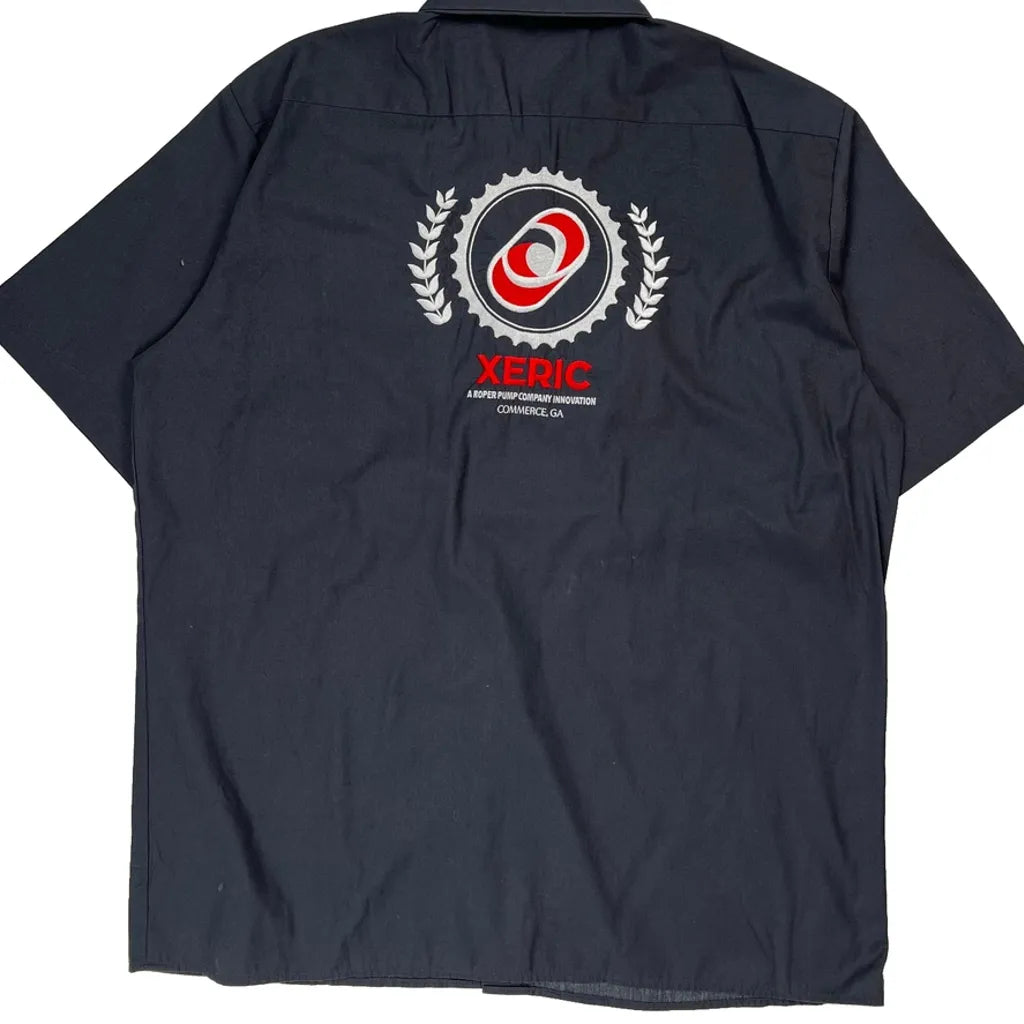 Dickies Short Sleeve Shirt - XL Black Polyester Blend Refurbished - Thrifted (note: this is a term often used to describe second- refurbished available on Cerqular