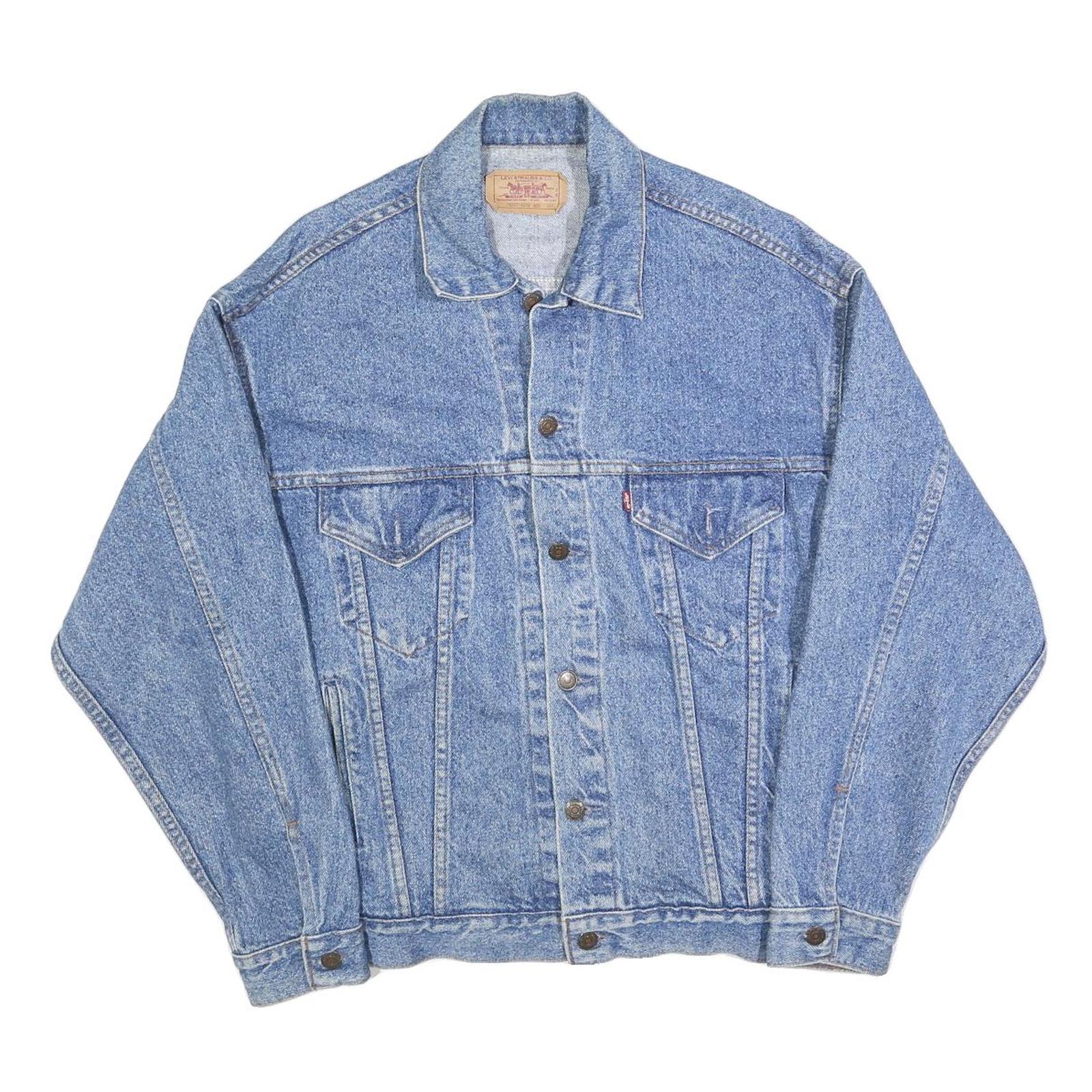 LEVI'S Mens Blue Denim Cotton Button Jacket M Classic Casual Vintage Style Refurbished - N/A refurbished available on Cerqular