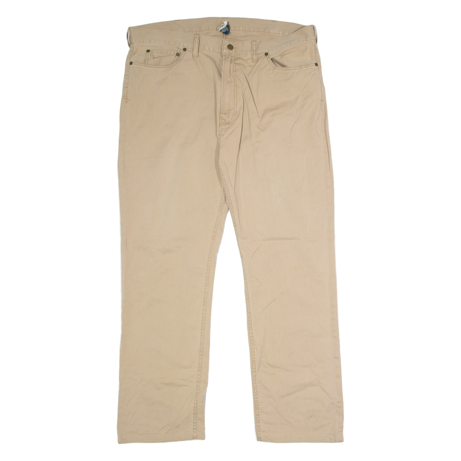 POLO RALPH LAUREN Chino Mens Twill Trousers Beige Straight 90s W40 L31 Refurbished - N/A refurbished available on Cerqular