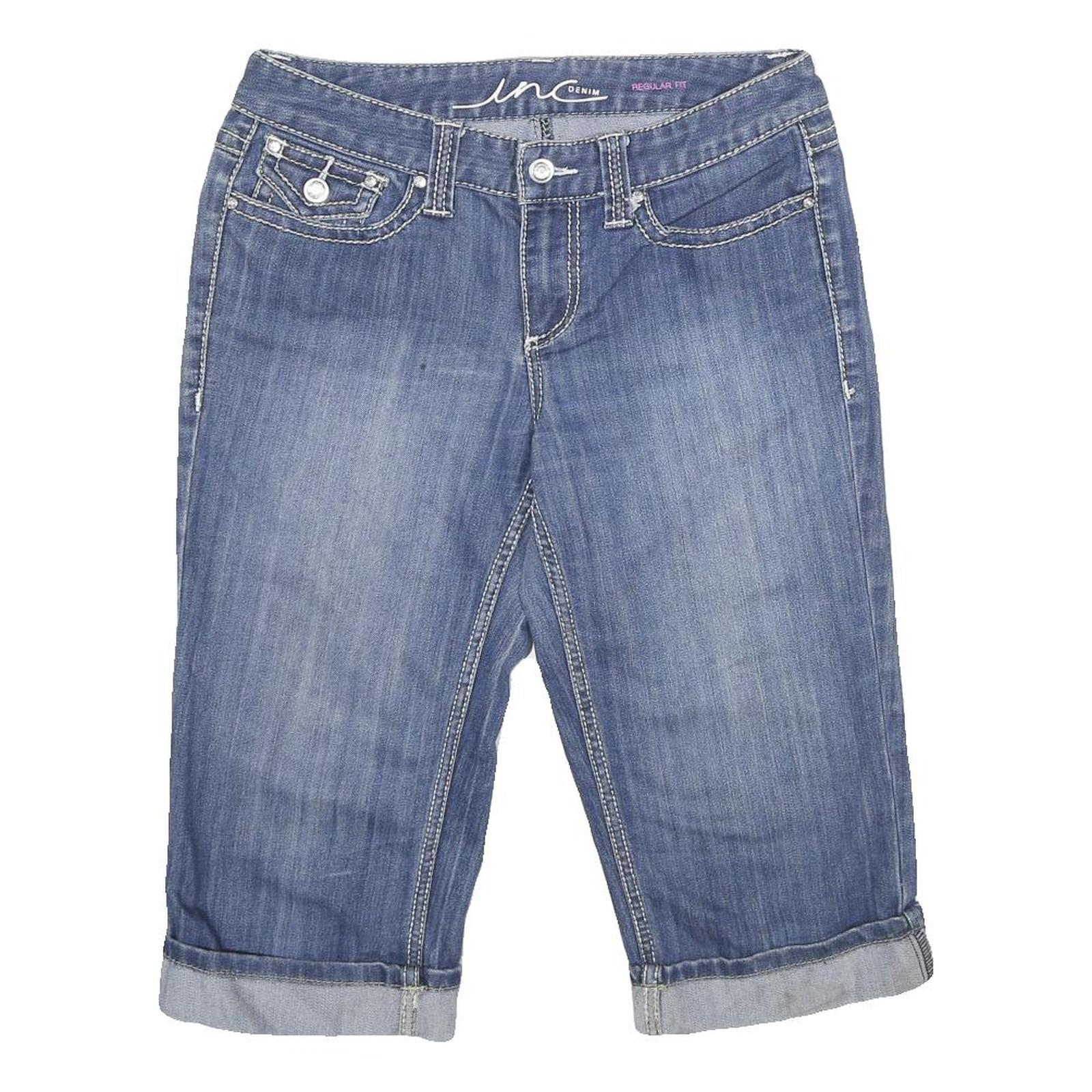 ANC DENIM Womens Denim Blue Regular Fit Straight Shorts UK 10 W30 Casual Cotton Refurbished - N/A refurbished available on Cerqular