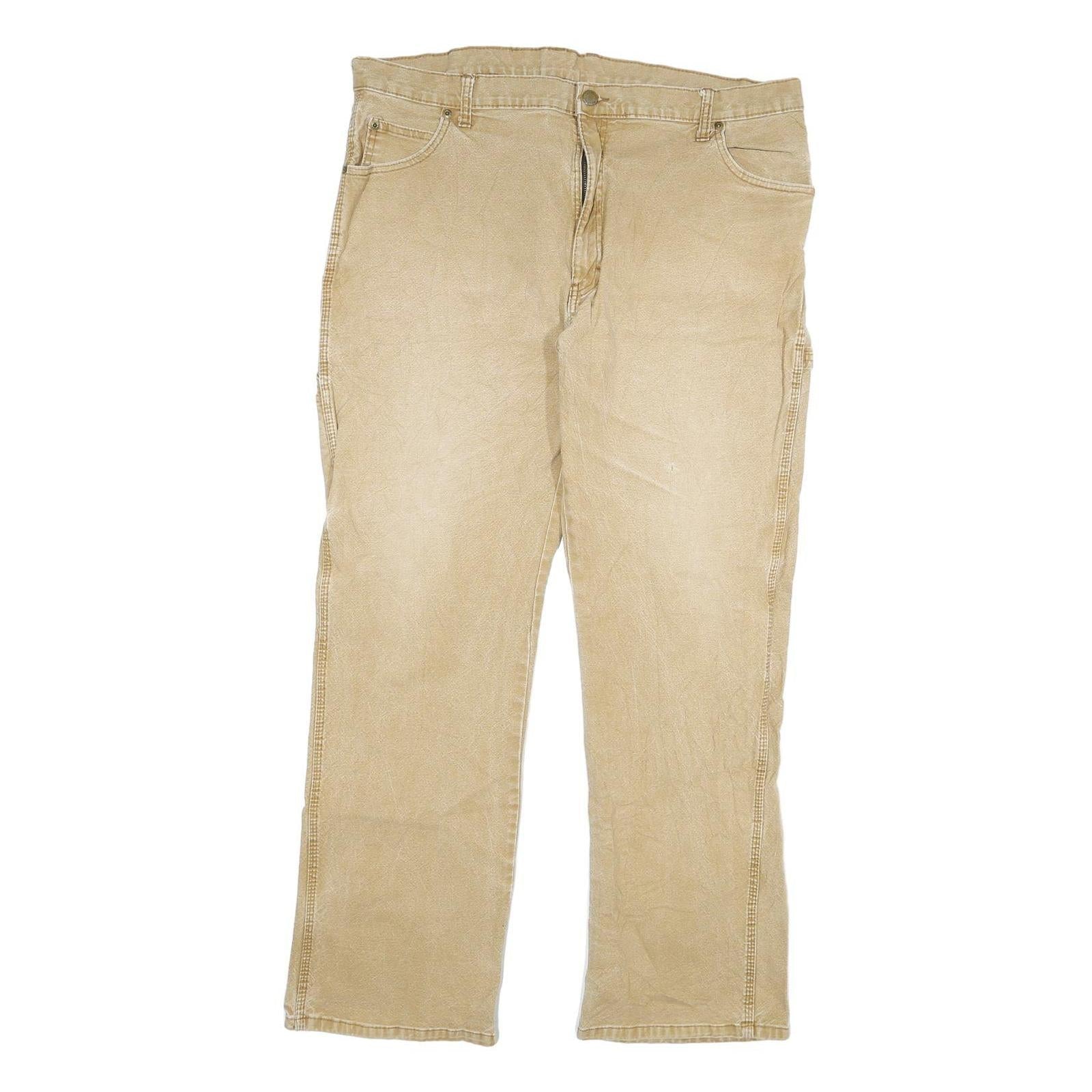 DICKIES Mens Regular Fit Beige Denim Jeans W40 L32 Workwear Durable Cotton Blend Refurbished - N/A refurbished available on Cerqular