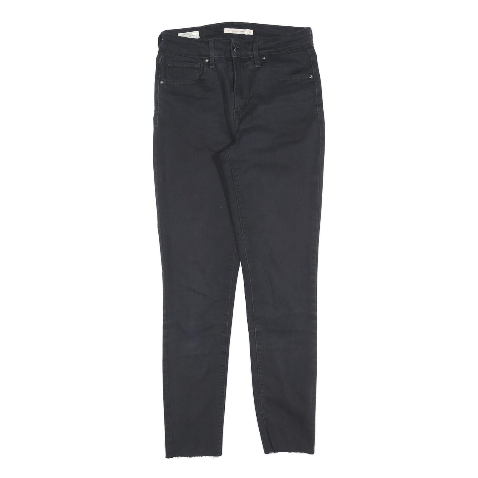 LEVI'S 721 Womens Jeans Black Slim Skinny Denim Raw W27 L27 Stretch Cotton Blend Refurbished - N/A refurbished available on Cerqular
