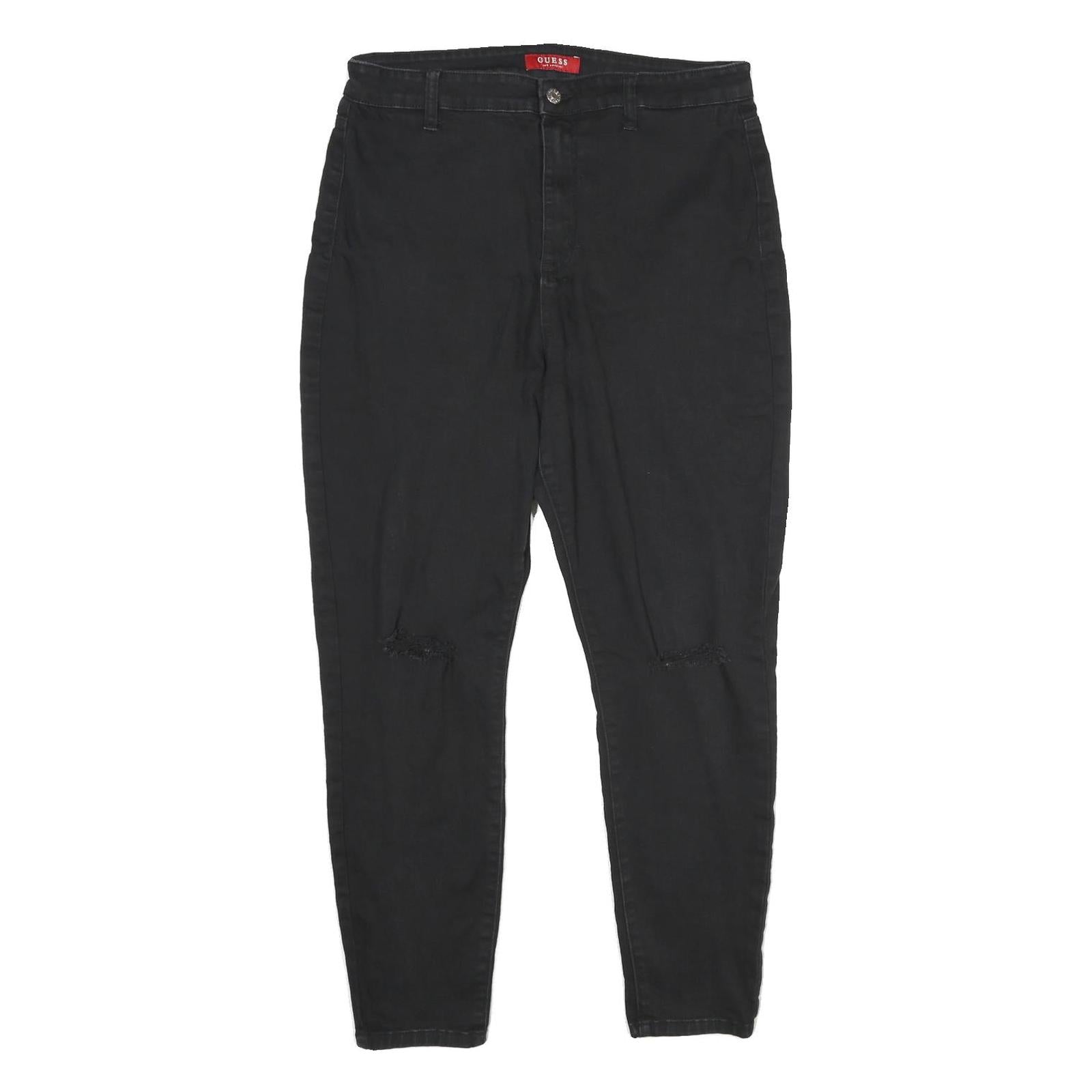 GUESS Womens Jeans Black Relaxed Skinny Denim W32 L28 Casual Stylish Zip Refurbished - N/A refurbished available on Cerqular