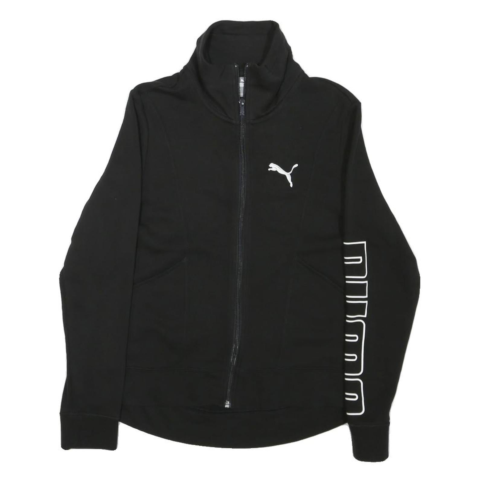 PUMA Mens Black Jacket M Cotton Blend Classic Zip Sportswear Logo Refurbished - N/A refurbished available on Cerqular