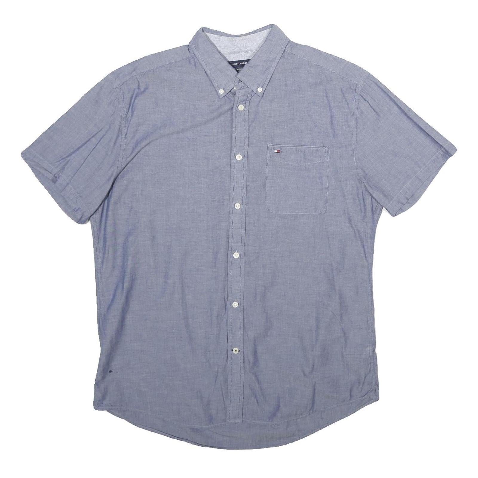 Buy TOMMY HILFIGER Mens Blue Shirt XL Button-Down Collar Casual Cotton Short Sleeve Refurbished - $35.09 TOMMY HILFIGER Mens Blue Shirt XL Button-Down Collar Casual Cotton Short Sleeve Refurbished - N/A refurbished available on Cerqular
