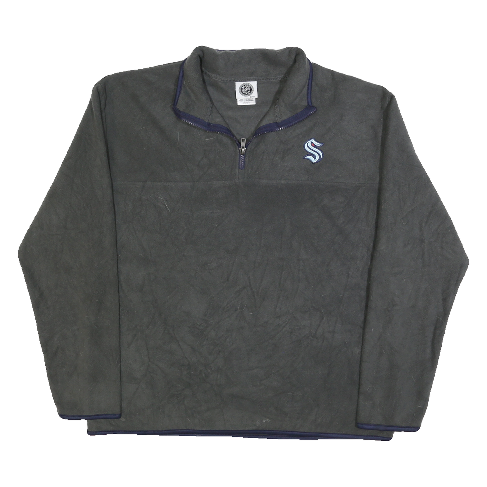 NHL Womens Grey Sweatshirt Jacket L Polyester Plain Casual Athletic Sportswear Refurbished - N/A refurbished available on Cerqular