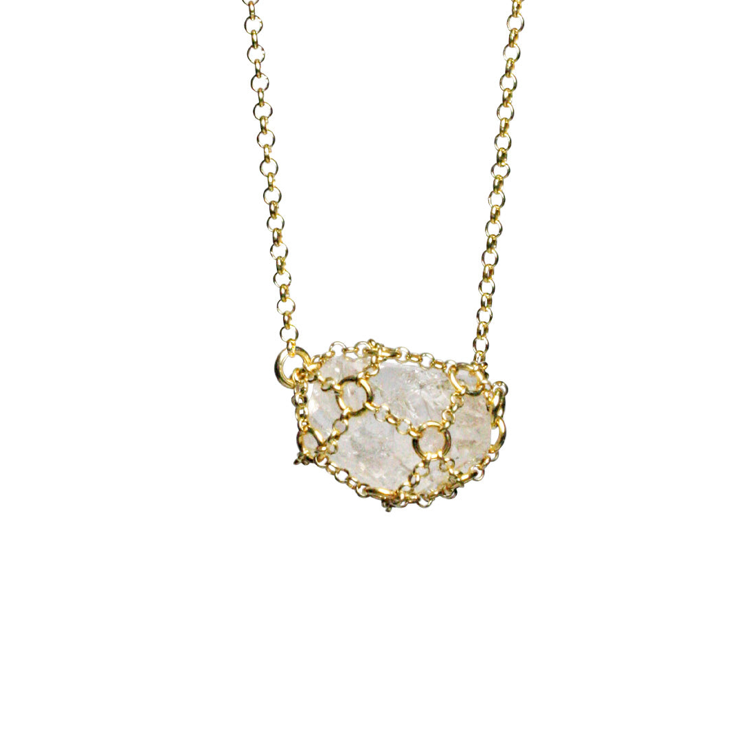Caged Quartz Necklace Refurbished - N/A (Note: There is no well-known brand with this name refurbished available on Cerqular