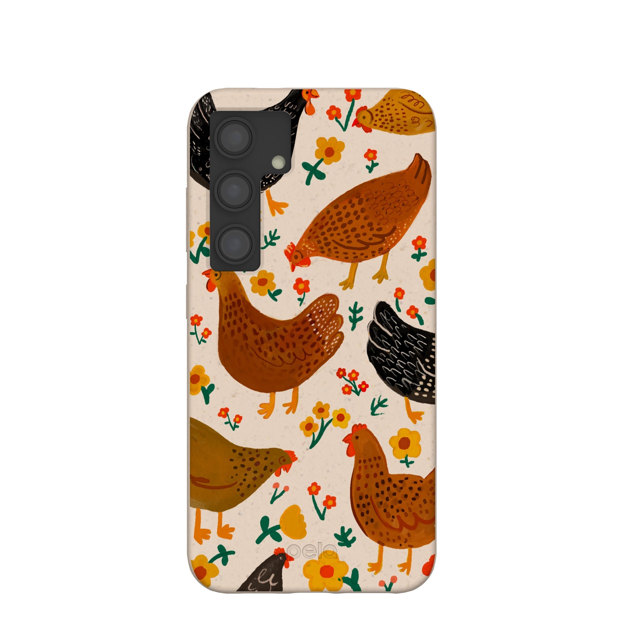 Seashell Chicken Garden Samsung Galaxy S24 Case Refurbished - Pela Case refurbished available on Cerqular