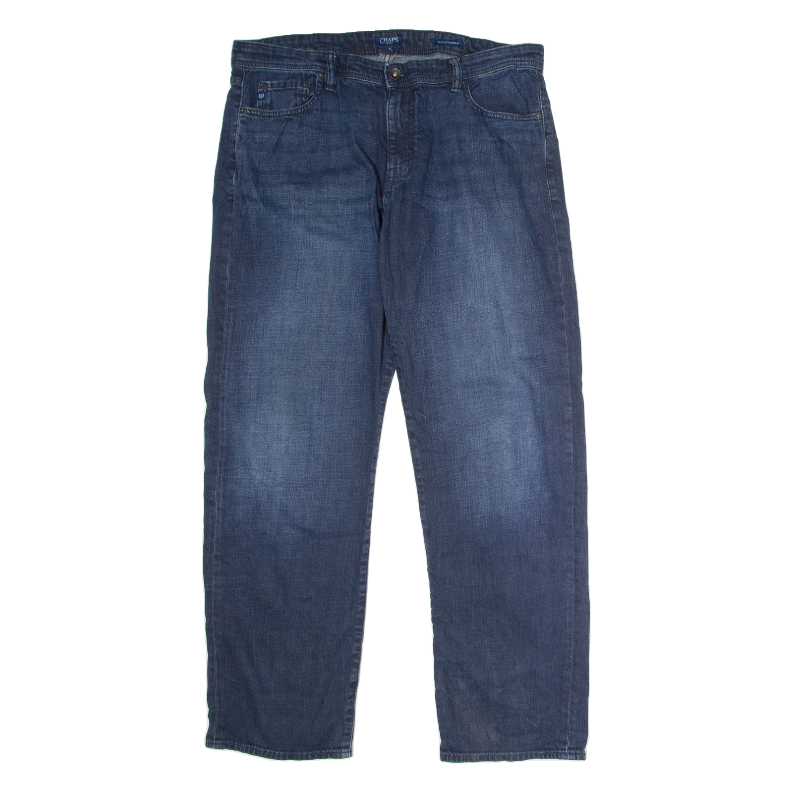 CHAPS Mens Jeans Blue Slim Straight Stone Wash W36 L32 Refurbished - N/A refurbished available on Cerqular