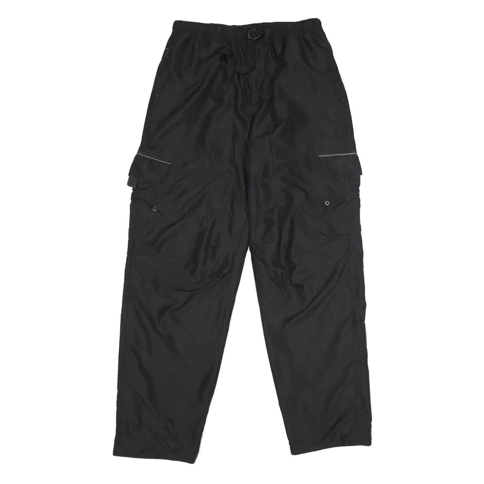 Mens Black Relaxed Drawstring Cargo Trousers W30 L32 Casual Lightweight Refurbished - N/A refurbished available on Cerqular