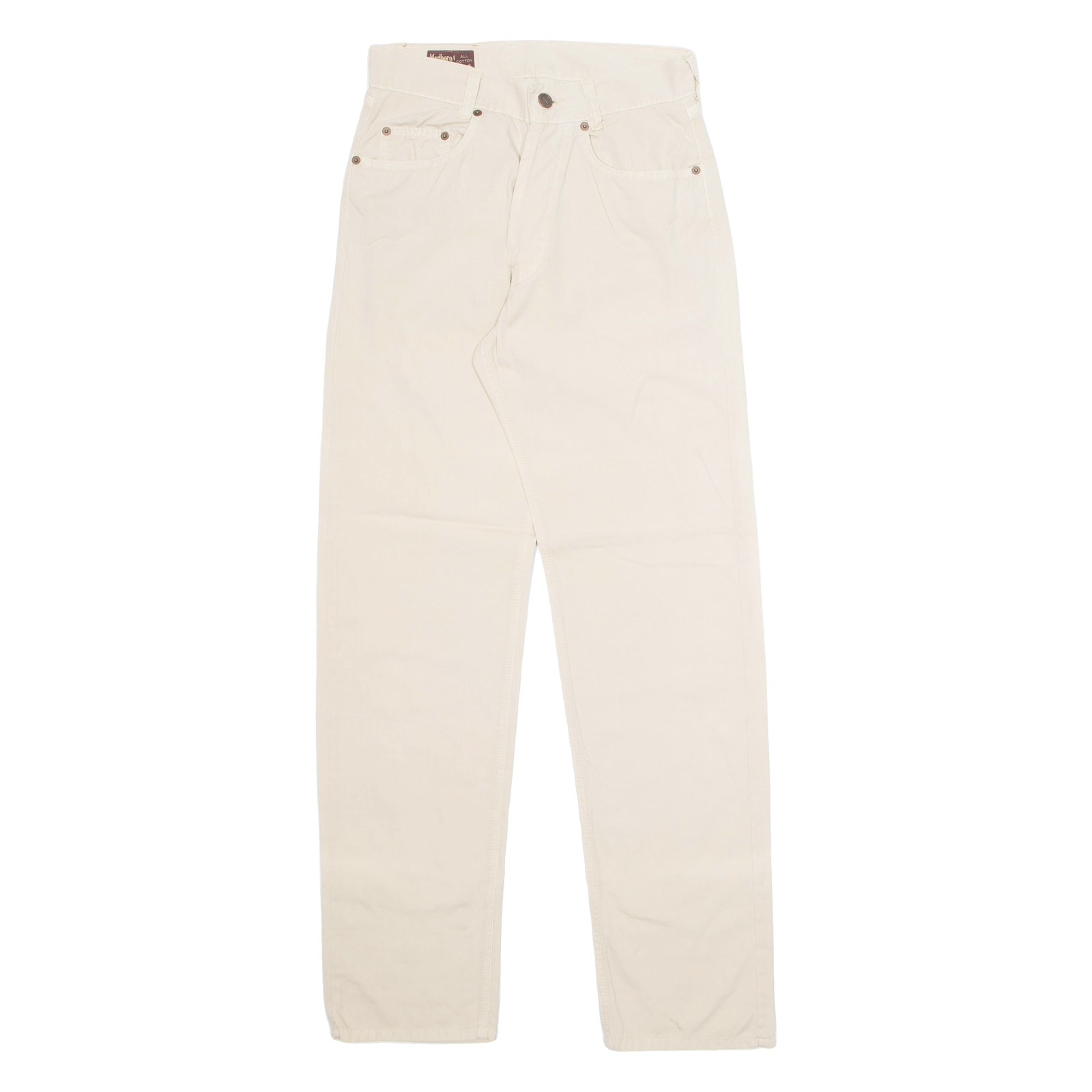 MARLBORO Womens Trousers Beige Regular Tapered W28 L31 Refurbished - N/A refurbished available on Cerqular