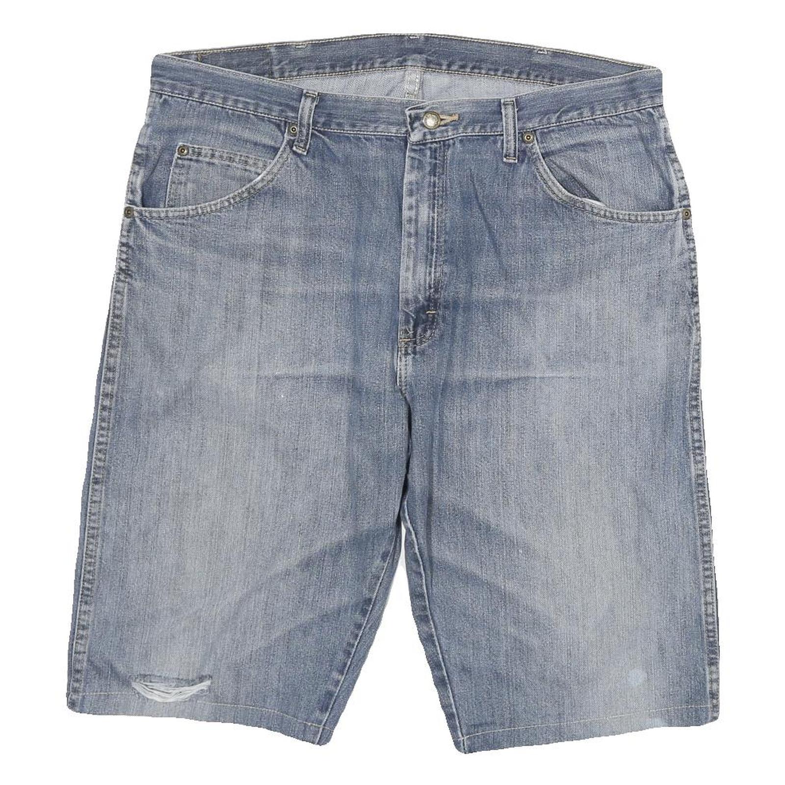 WRANGLER Mens Denim Blue Casual Shorts XL W36 Cotton Blend Comfortable Fit Refurbished - N/A refurbished available on Cerqular