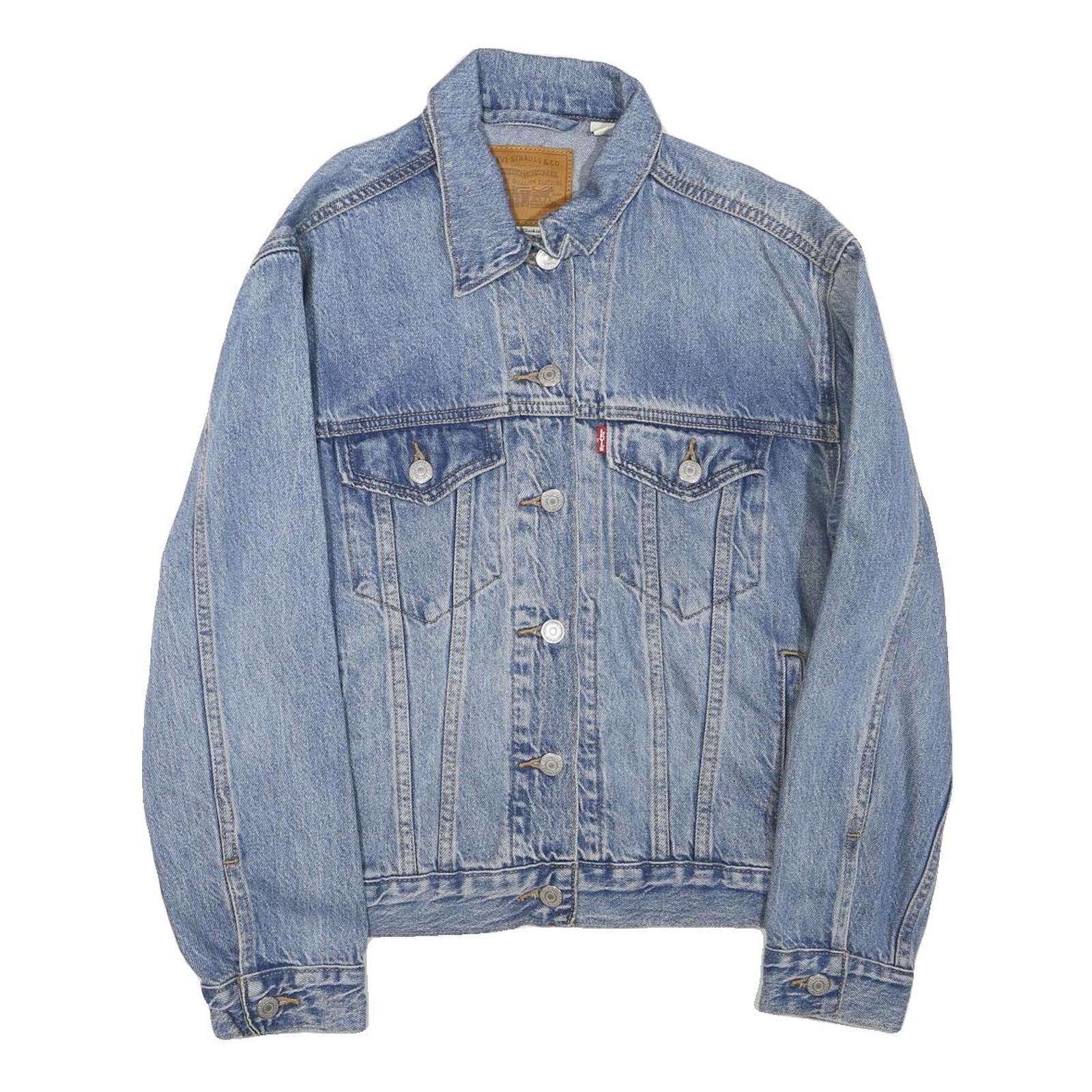 LEVI'S Womens Blue Denim Jacket S Cotton Blend Classic Button Closure Refurbished - N/A refurbished available on Cerqular