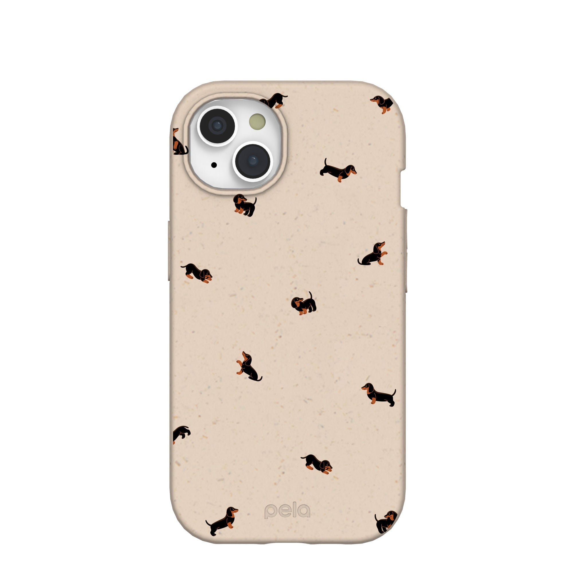 Seashell Lil Dachshunds iPhone 15 Case Refurbished - Pela Case refurbished available on Cerqular