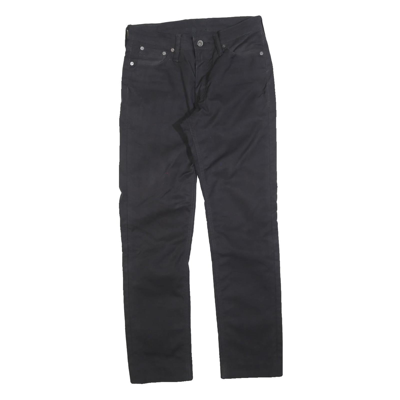 LEVI'S Mens Black Slim Straight Cotton Blend Trousers W30 L29 Stylish Zip Refurbished - N/A refurbished available on Cerqular