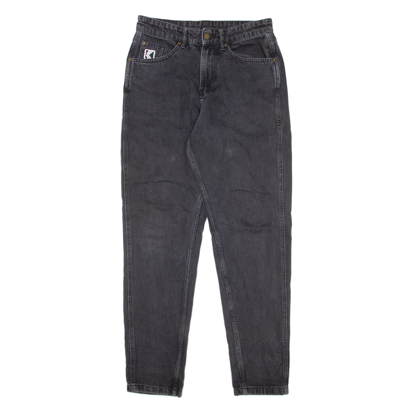 KARL KANI Mens Jeans Black Regular Tapered W29 L31 Refurbished - N/A refurbished available on Cerqular