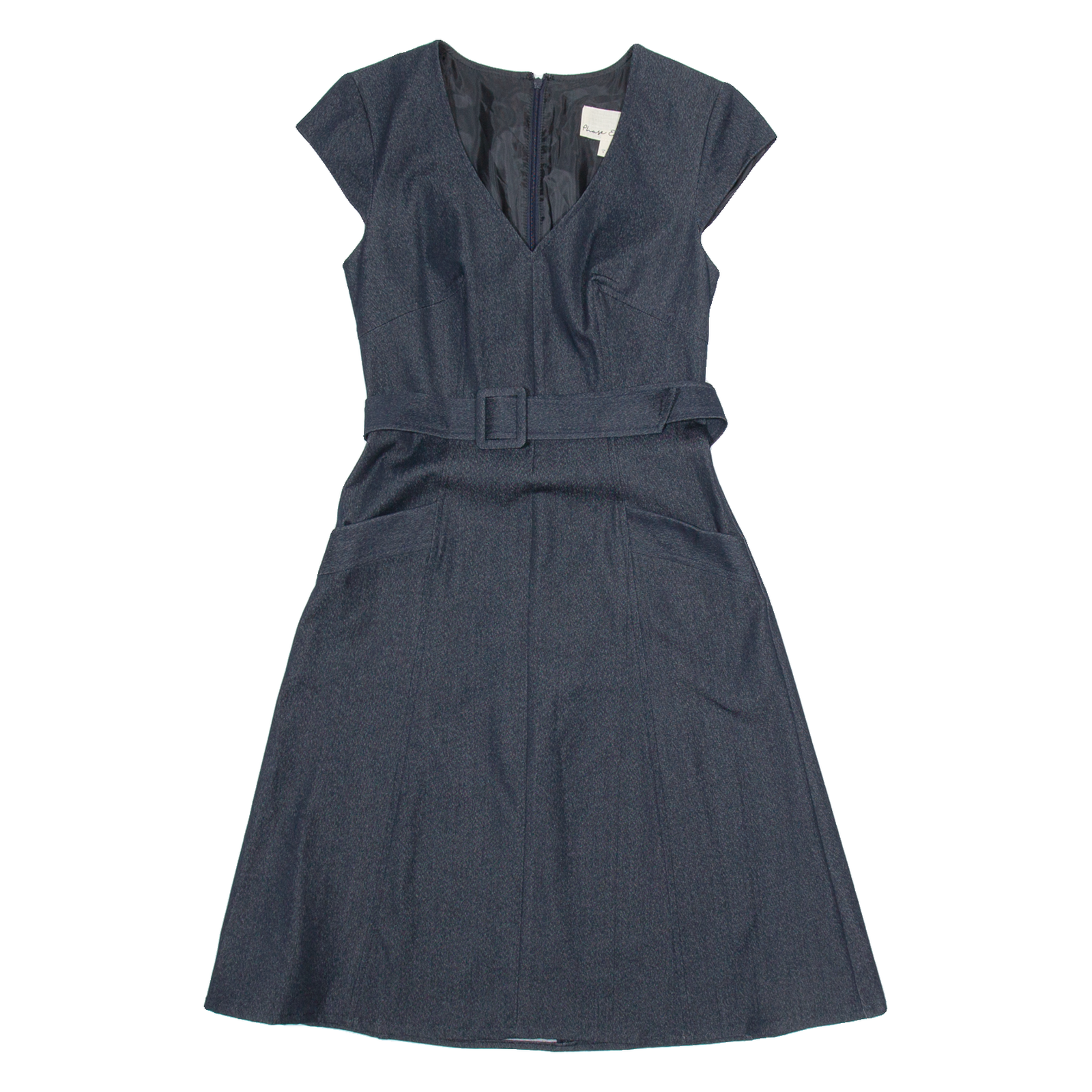 PHASE EIGHT Womens A-Line Dress Blue Short Sleeve Midi UK 8 Refurbished - N/A refurbished available on Cerqular