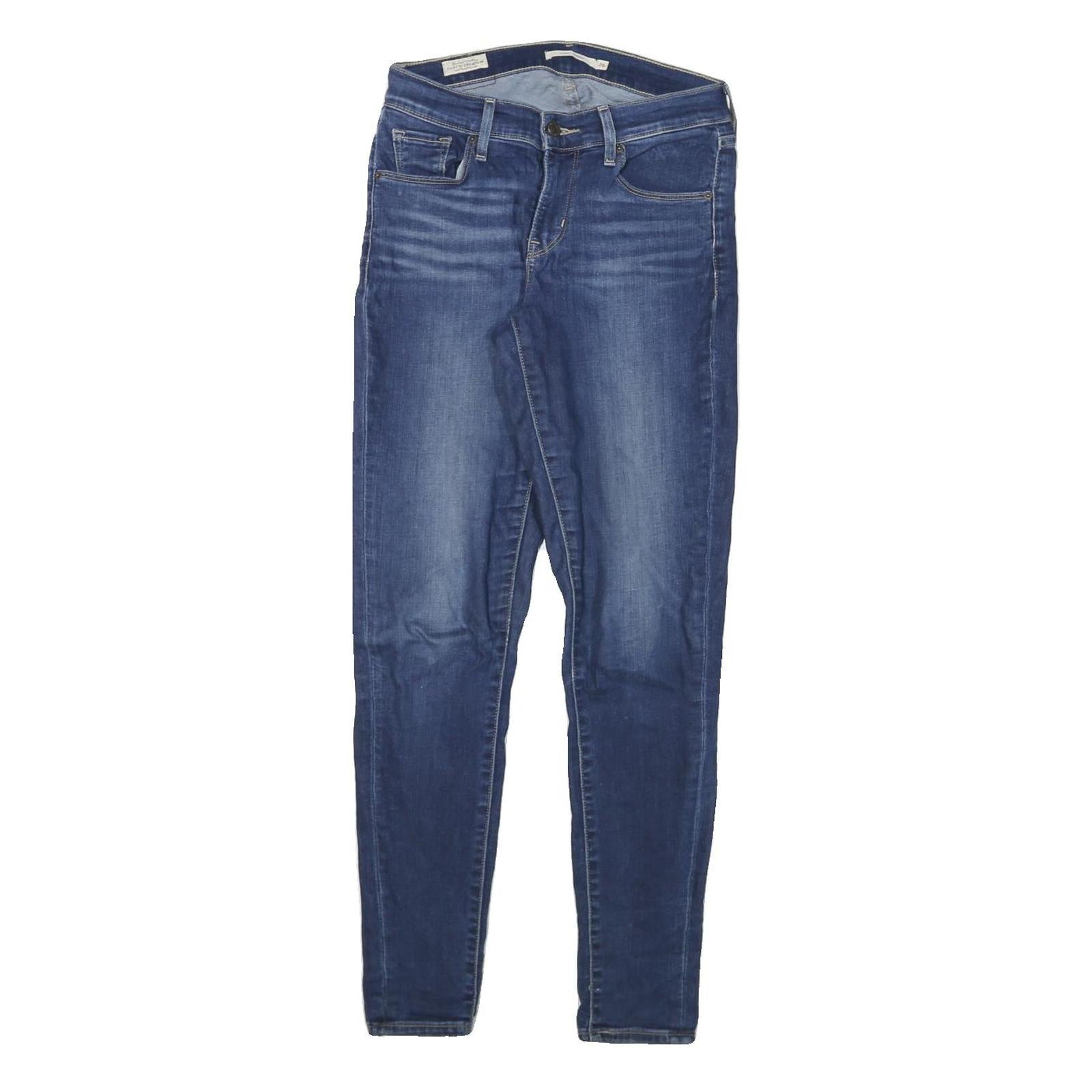 LEVI'S Womens Blue Slim Skinny Denim Medium W26 L29 Cotton Blend Zip Jeans Refurbished - N/A refurbished available on Cerqular