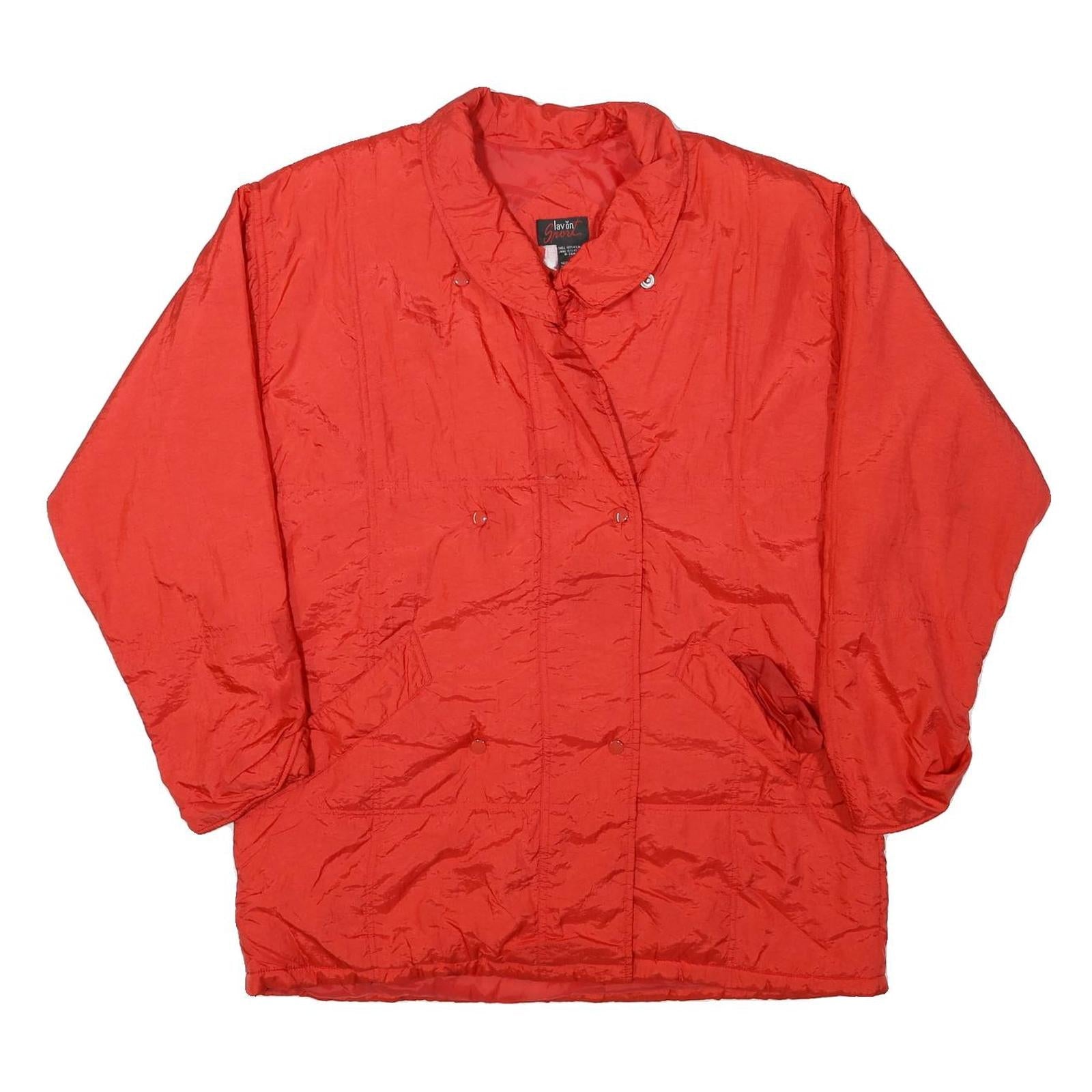 SECRET Womens Red Jacket L Polyester Blend Plain Zip Casual Lightweight Refurbished - N/A refurbished available on Cerqular