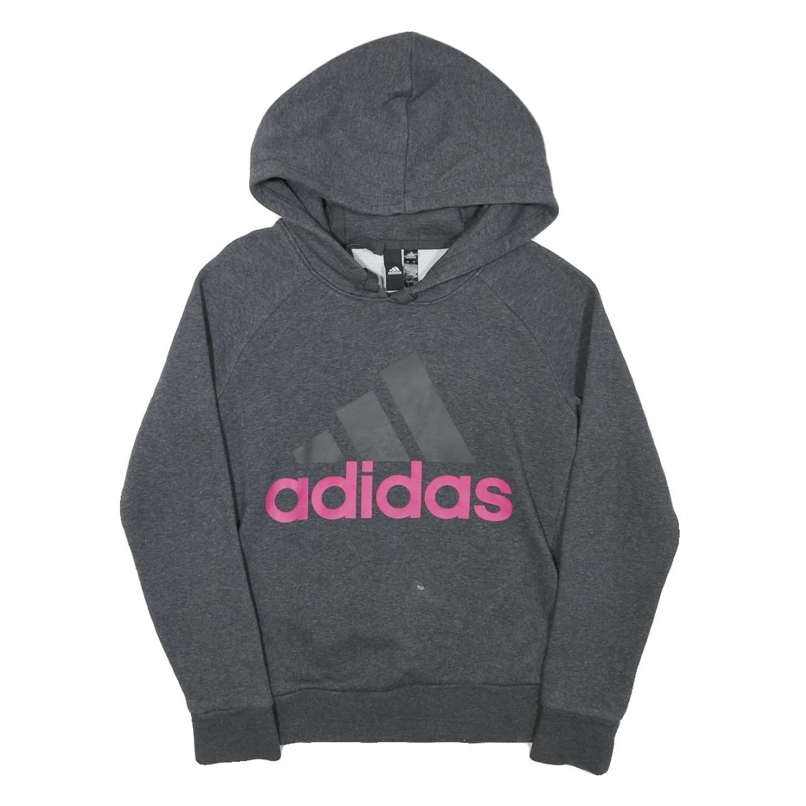 ADIDAS Womens Grey Hoodie XS Cotton Blend Pullover Sports Casual Sweatshirt Refurbished - N/A refurbished available on Cerqular