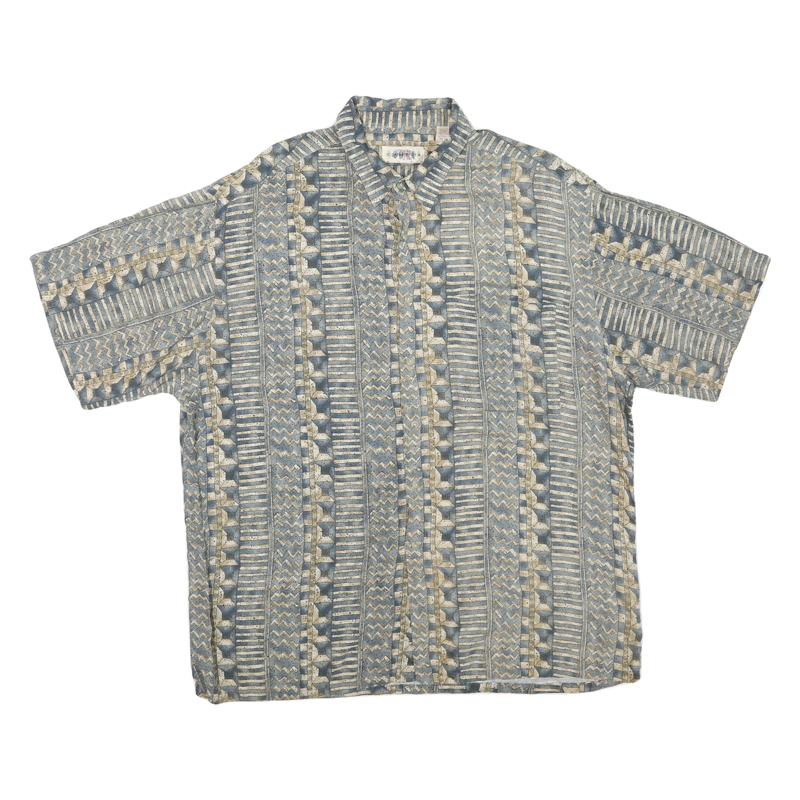 Buy CAMPIA Mens Blue & Cream Rayon Shirt XL Patterned Lightweight Casual Refurbished - $16.89 CAMPIA Mens Blue & Cream Rayon Shirt XL Patterned Lightweight Casual Refurbished - N/A refurbished available on Cerqular