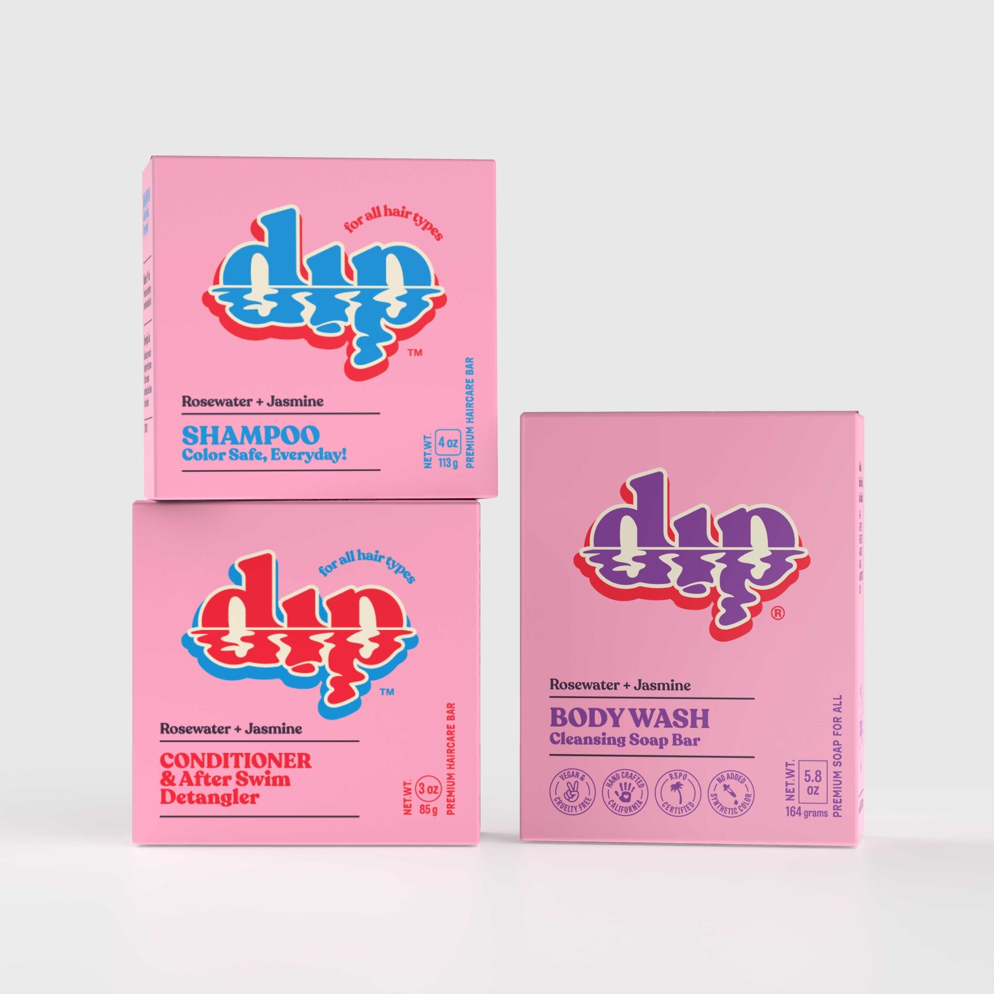The Rosewater Set Refurbished - Dip Sustainable Hair Care refurbished available on Cerqular