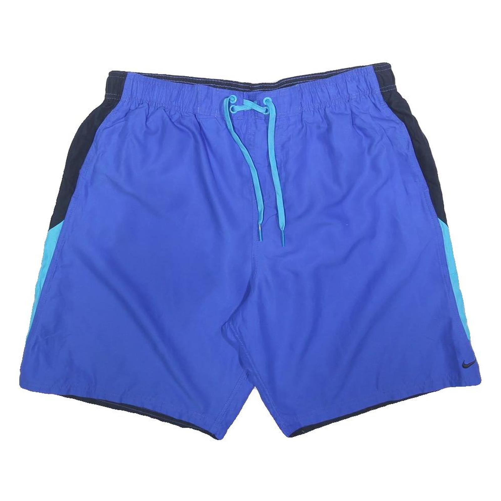 NIKE Mens Shorts Blue & Black Casual XL W34 Lightweight Polyester Drawstring Refurbished - N/A refurbished available on Cerqular