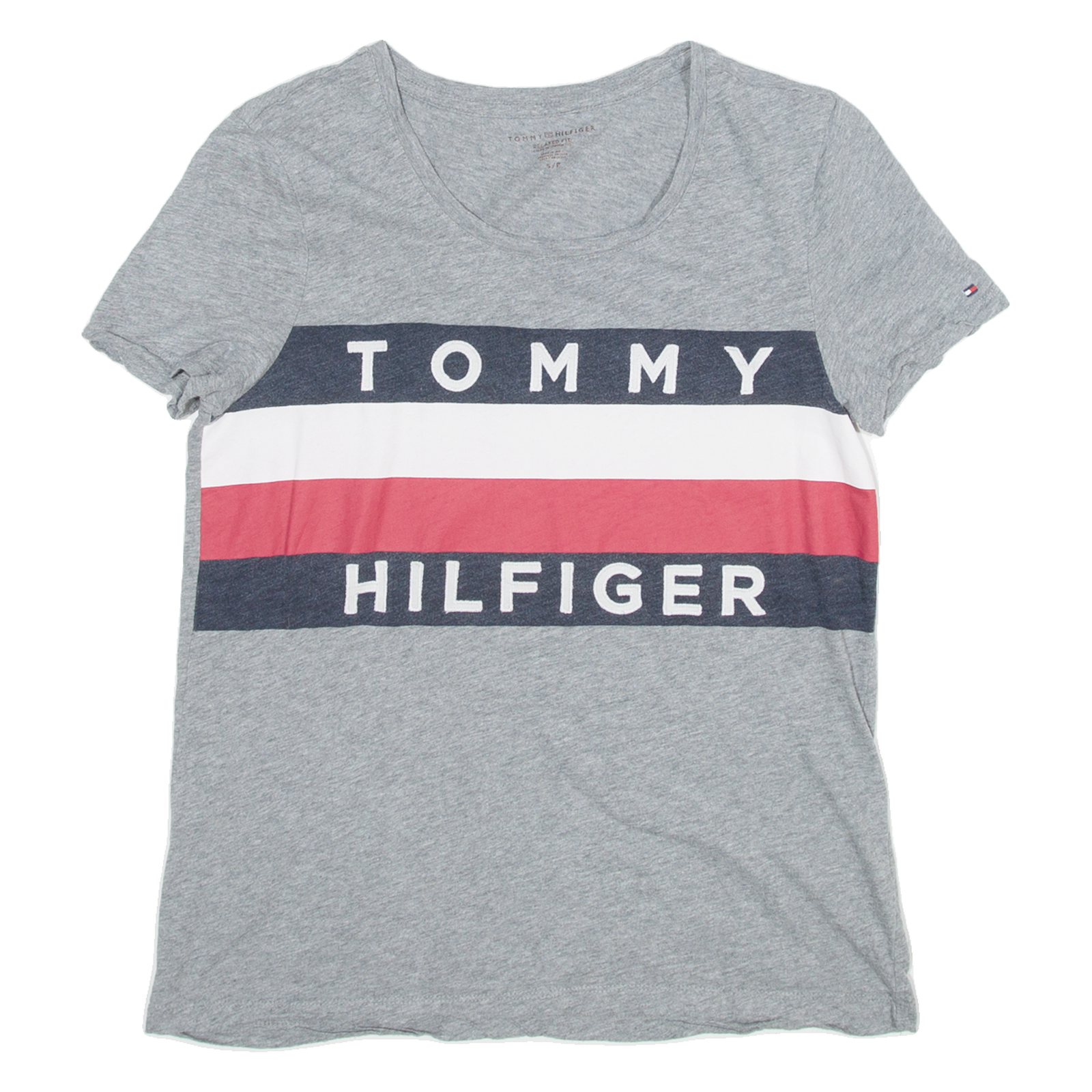 TOMMY HILFIGER Relaxed Fit Mens T-Shirt Grey S Refurbished - N/A refurbished available on Cerqular