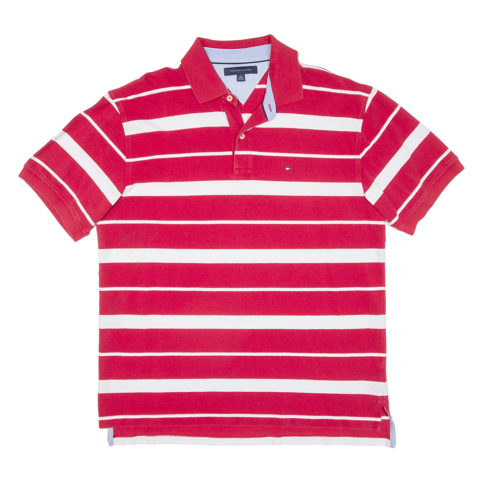 TOMMY HILFIGER Mens Polo Shirt Red Striped XL Refurbished - N/A refurbished available on Cerqular