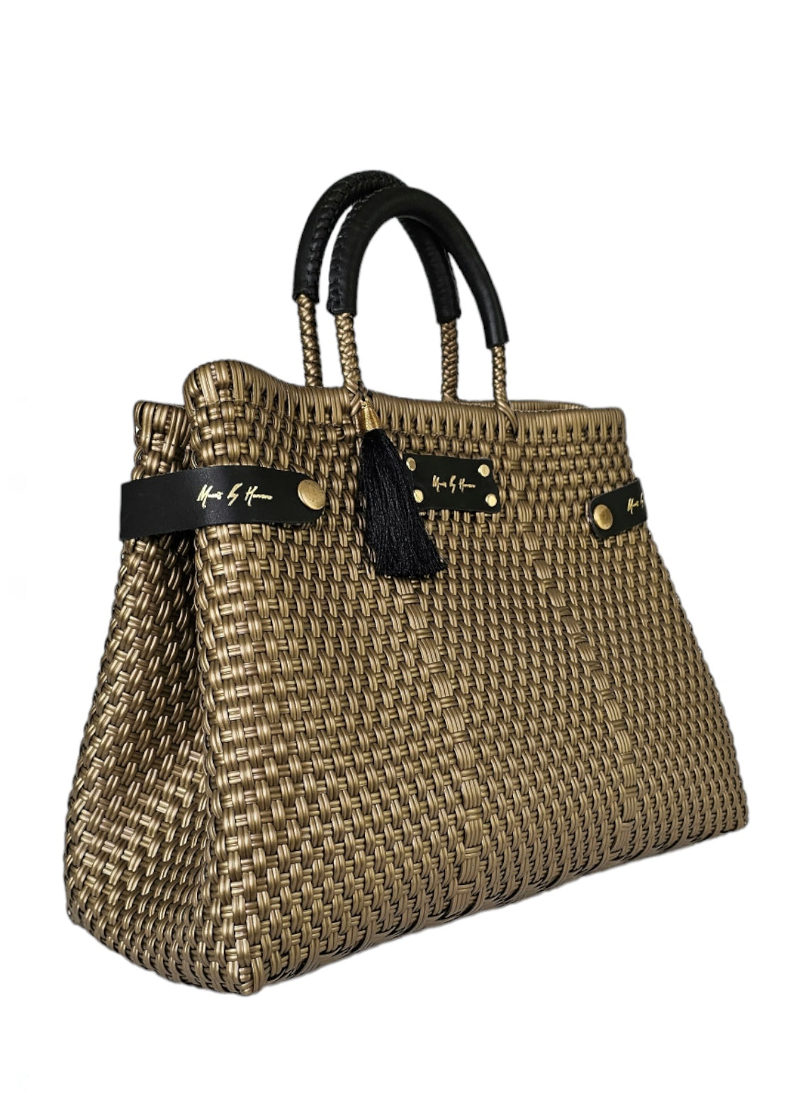 Less Pollution Convertible Handbag - Gold Refurbished - Mavis by Herrera refurbished available on Cerqular