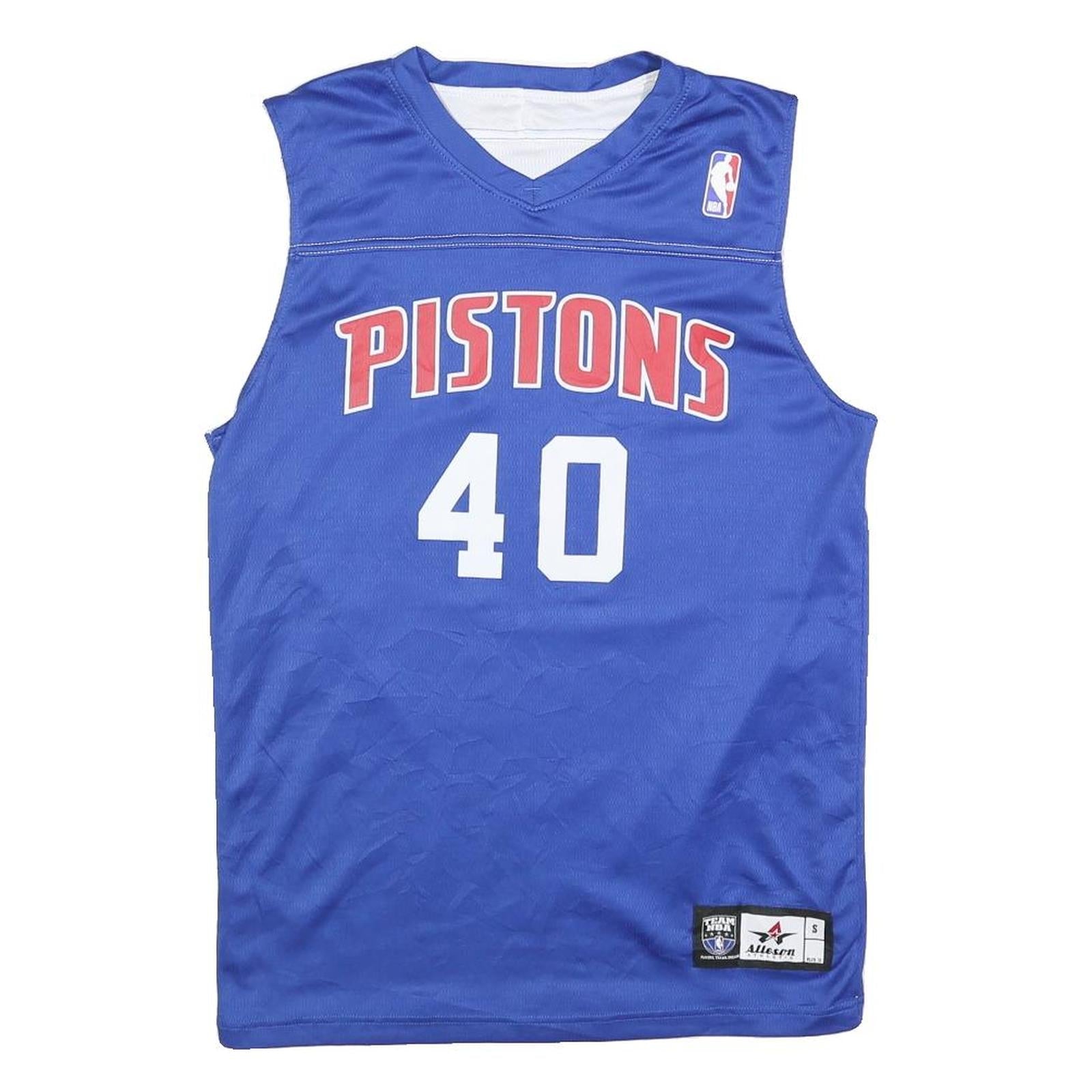 Buy NBA Mens Blue Pistons 40 Sleeveless V-Neck Sports Basketball Jersey S Refurbished - $59.79 NBA Mens Blue Pistons 40 Sleeveless V-Neck Sports Basketball Jersey S Refurbished - N/A refurbished available on Cerqular