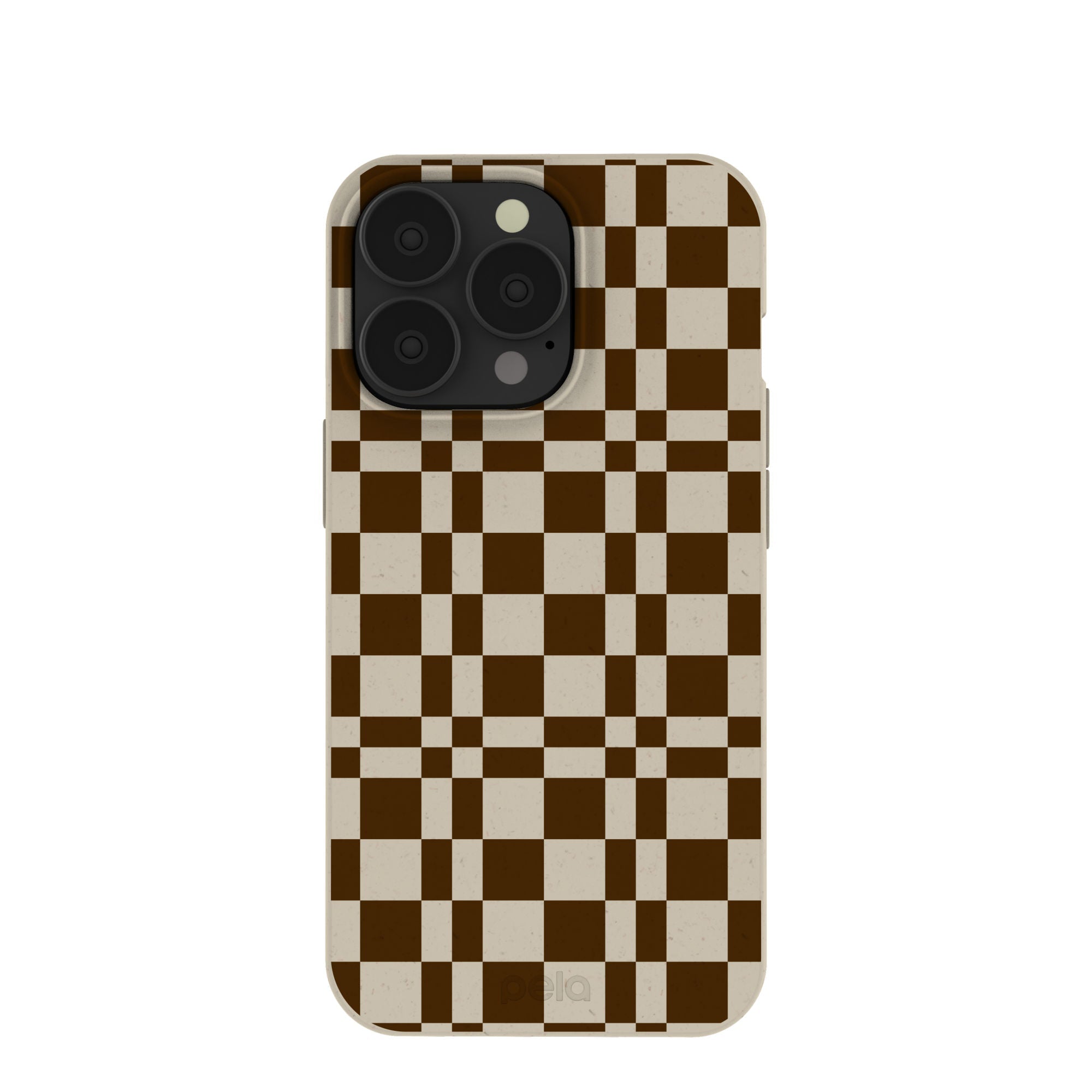 London Fog Chestnut Checkers iPhone 13 Pro Case Refurbished - Pela Case refurbished available on Cerqular