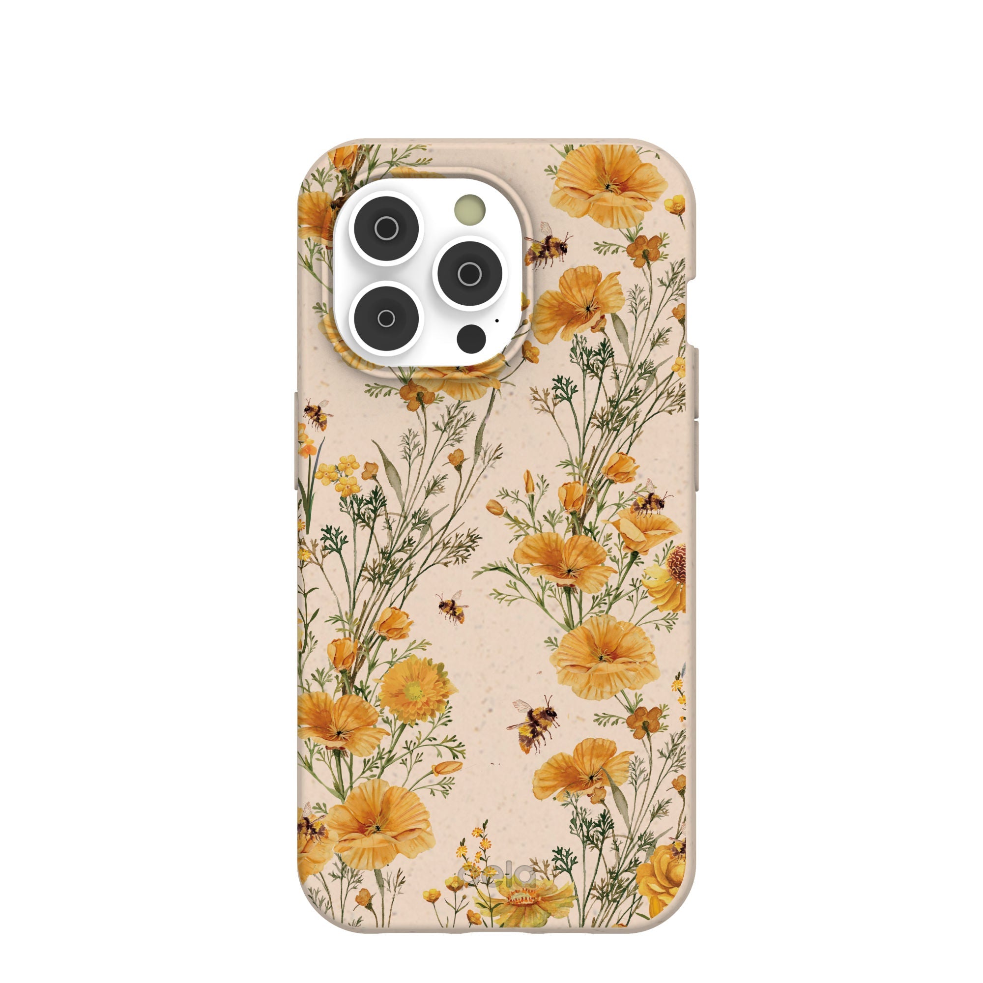 Seashell Vintage Bee iPhone 14 Pro Case Refurbished - Pela Case refurbished available on Cerqular