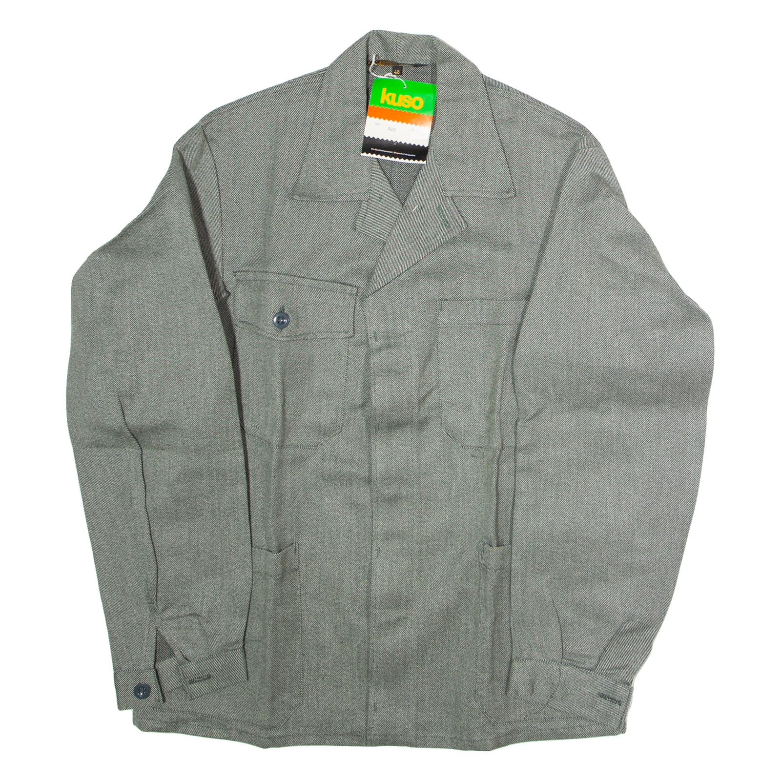 Buy KUSO Swiss Mens Workwear Jacket Grey Twill M Refurbished - $36.39 KUSO Swiss Mens Workwear Jacket Grey Twill M Refurbished - N/A refurbished available on Cerqular