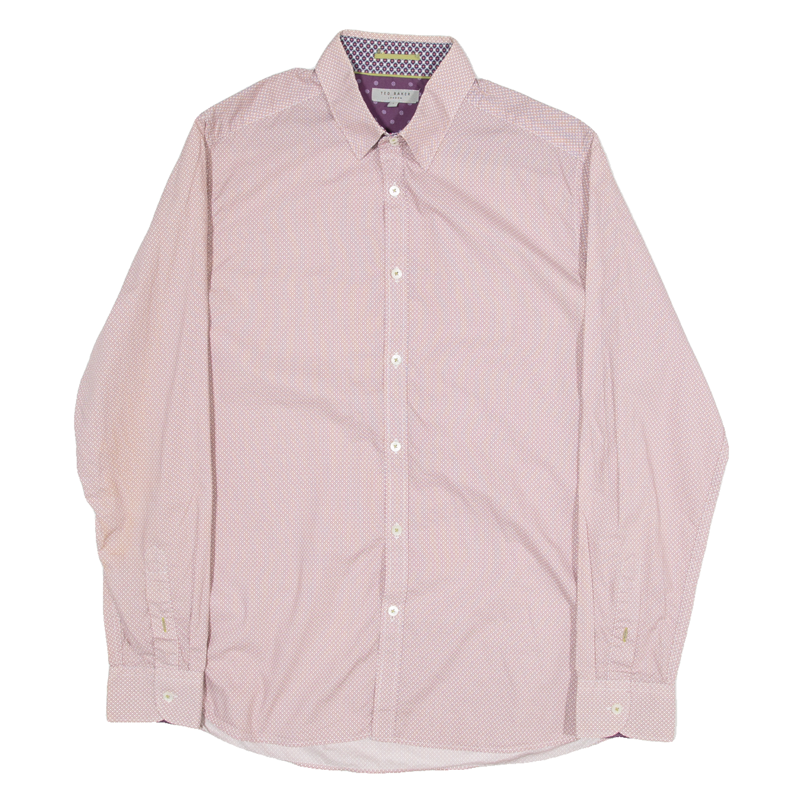 TED BAKER Mens Shirt Pink Long Sleeve M Refurbished - N/A refurbished available on Cerqular