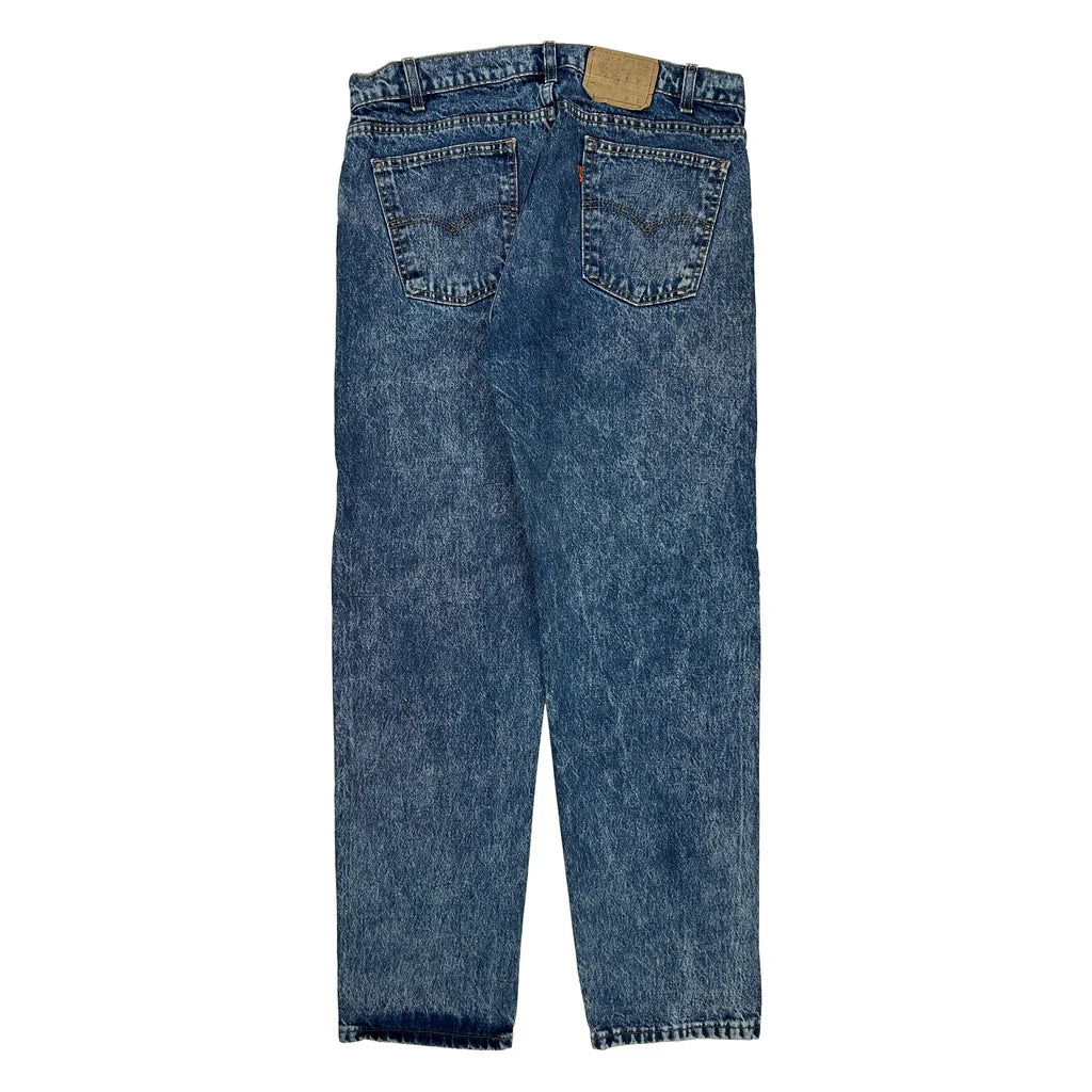Orange Tab Levis Jeans - 35W 30L Blue Denim Refurbished - Thrifted (note: this is a term often used to describe second- refurbished available on Cerqular